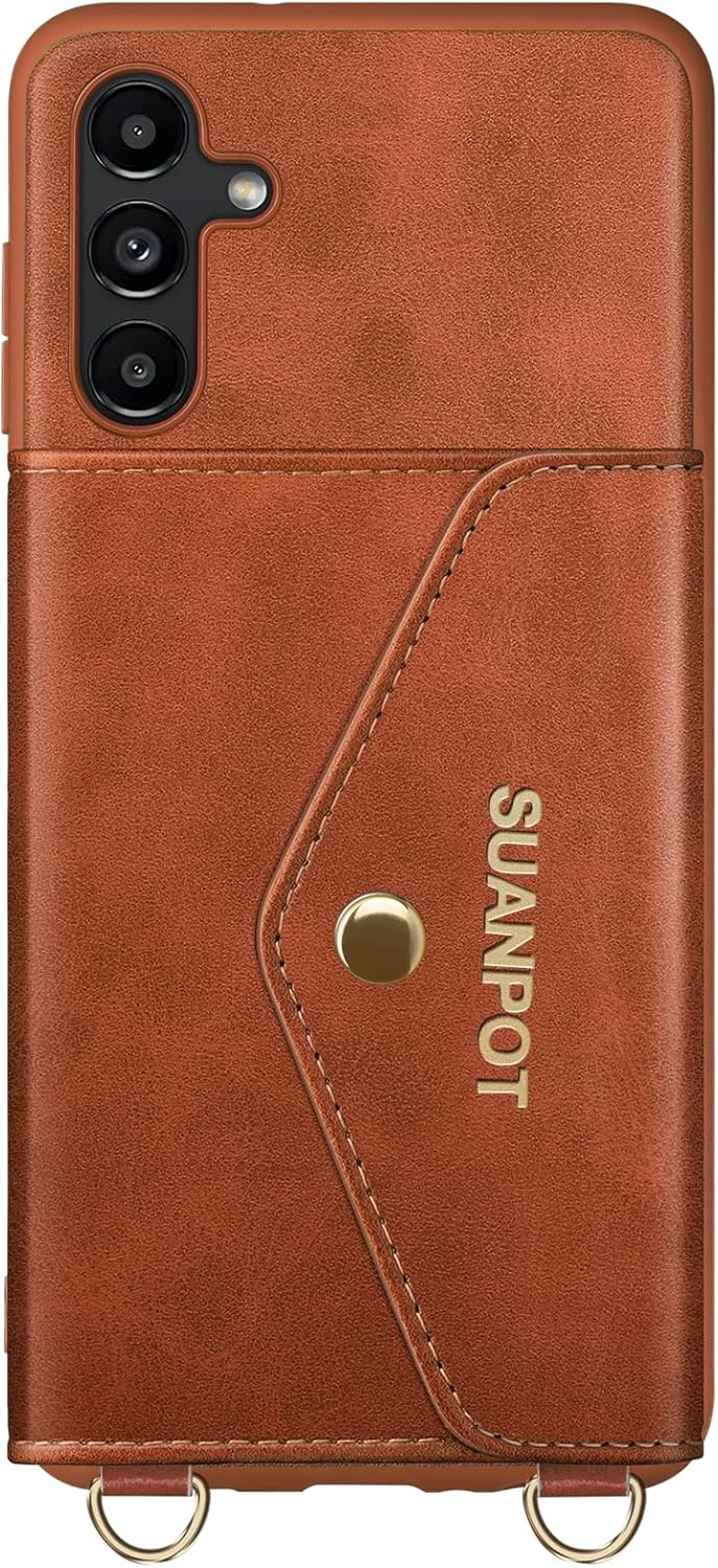 SUANPOT Funda tipo cartera para Samsung Galaxy A13 5G con correa Bloqueo RFID Soporte para tarjeta de crédito, libro de folio con tapa Funda de piel