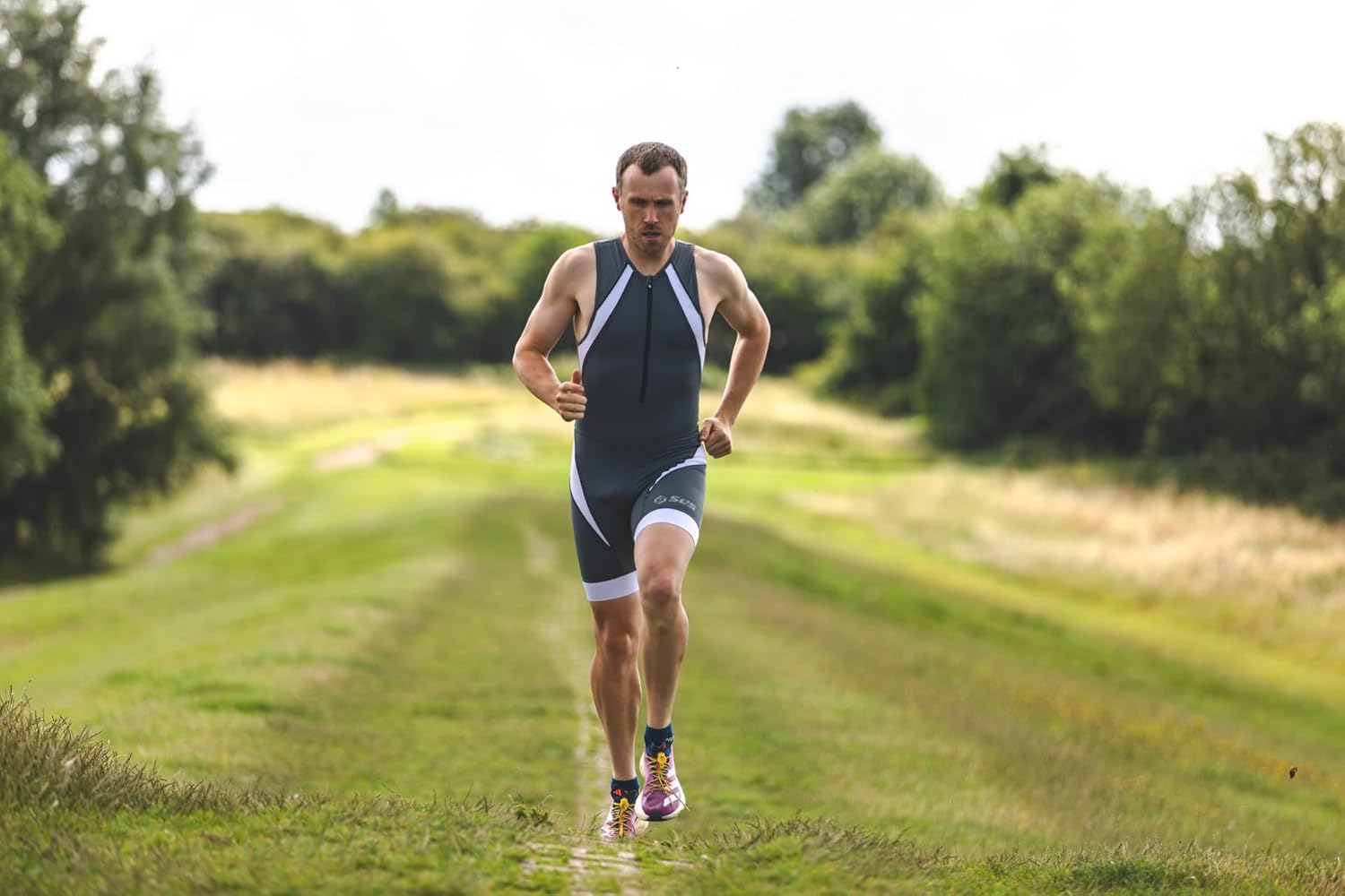 Trajes de triatlón para hombre – FRT 2.0 sin mangas Tri Traje de triatlón para hombre – Trisuit Triatlón de secado rápido, bolsillo trasero