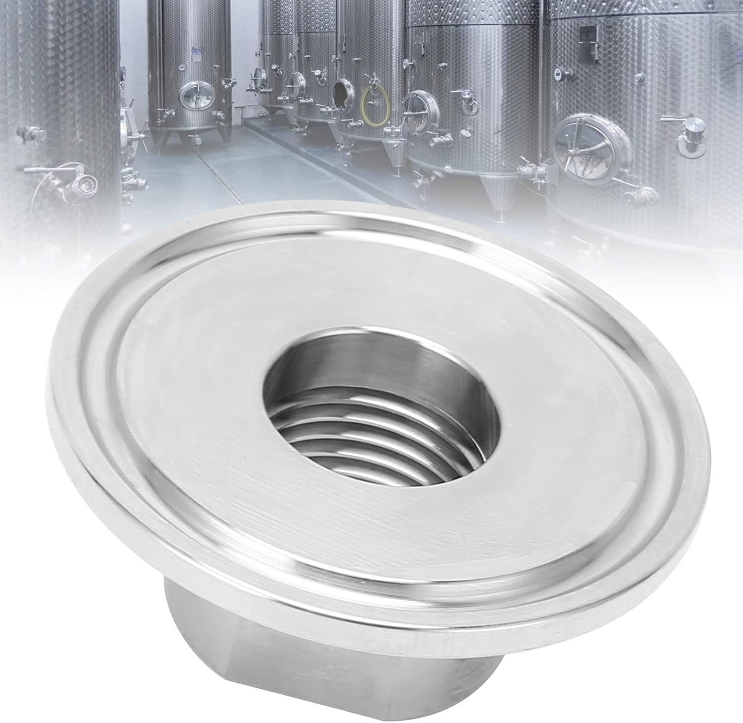 Adaptador hembra, adaptador hembra NPT de acero inoxidable 304 HFS(R) de 1.5 a 12 pulgada para montaje de tubería de triple abrazadera