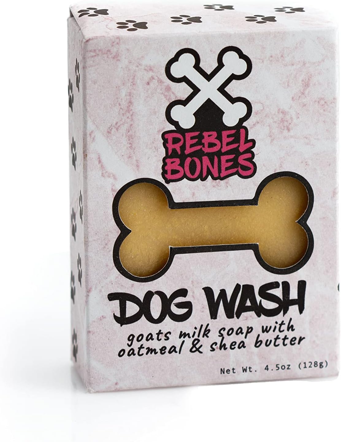 Rebel Bones Goats Milk Dog Wash, manteca de karité de avena, jabón en barra