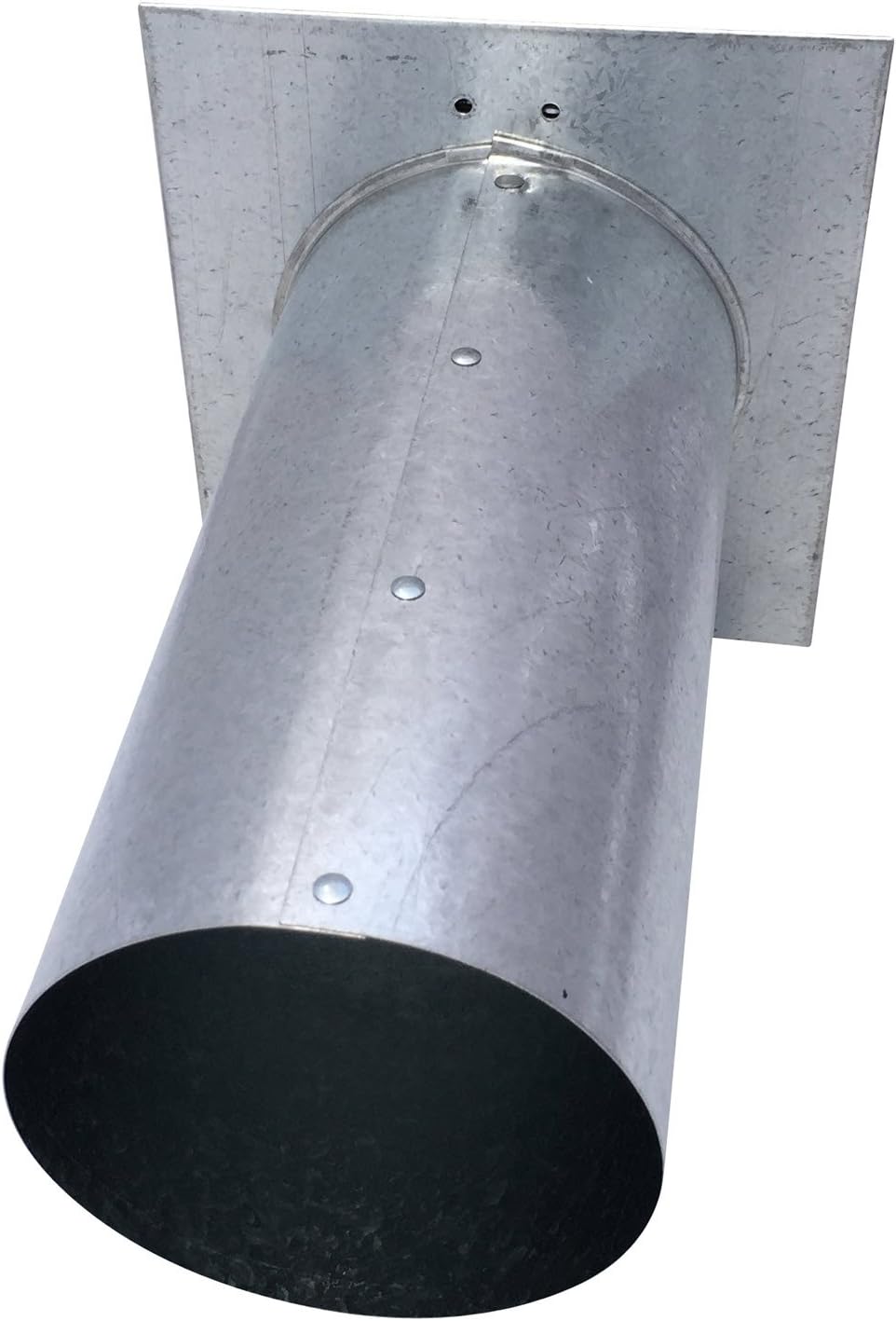 Vent Works – Tapa de ventilación de pared de 4 pulgadas, acero galvanizado con amortiguador y pantalla, tapas de metal con capucha resistentes para