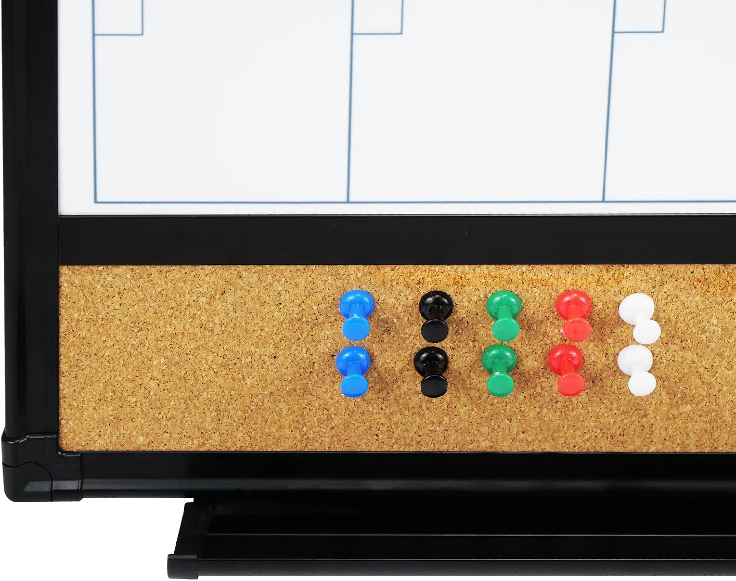 JILoffice Calendario magnético con combinación de pizarra blanca y tablero de corchos de anuncios, tablero combinado de 36 x 24 pulgadas, paquete de