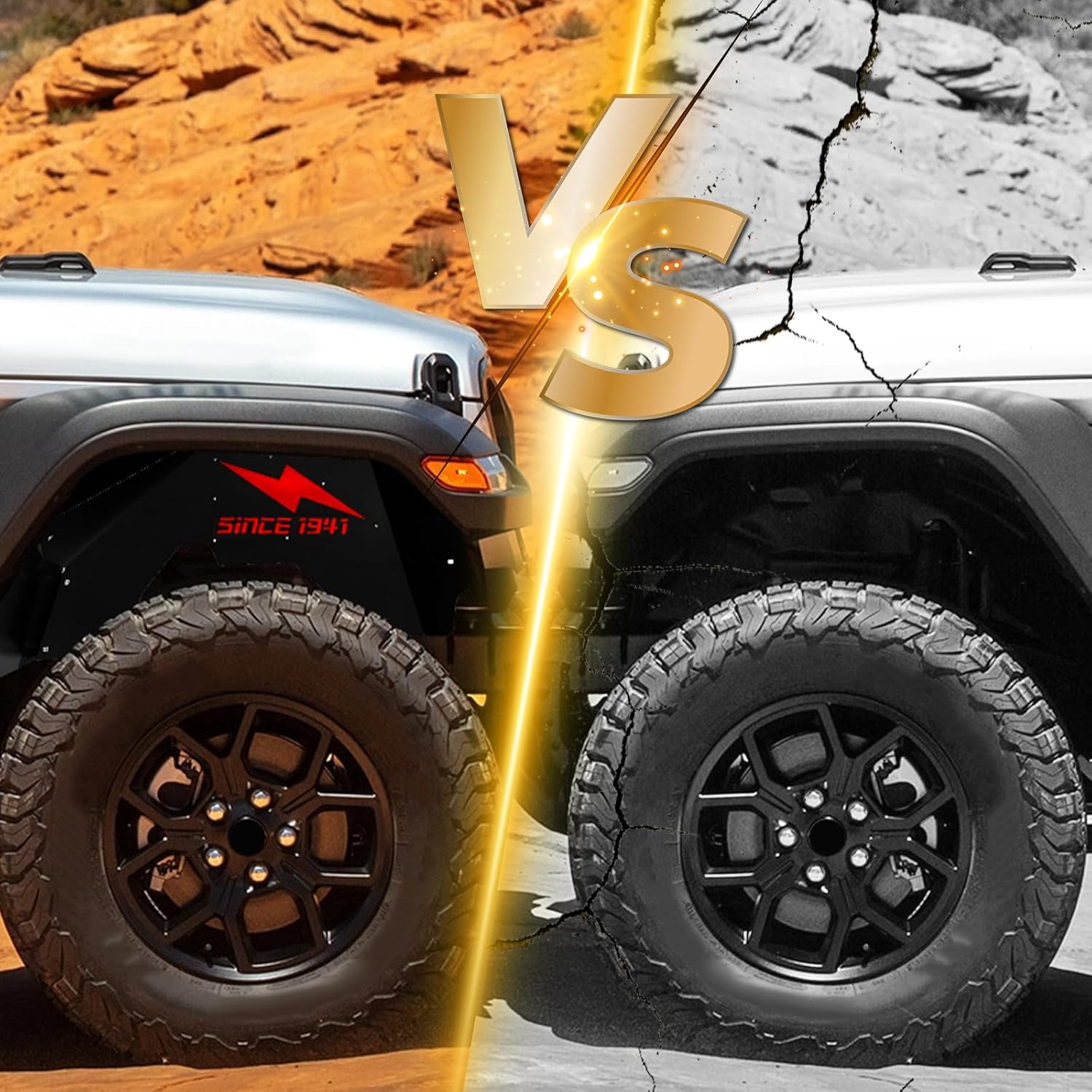 Protector de guardabarros interior delantero compatible con Jeep Wrangler JL JLU y Gladiator JT 24 puertas 2018 2019 2020 2021 2022 2023 2024 Jeep
