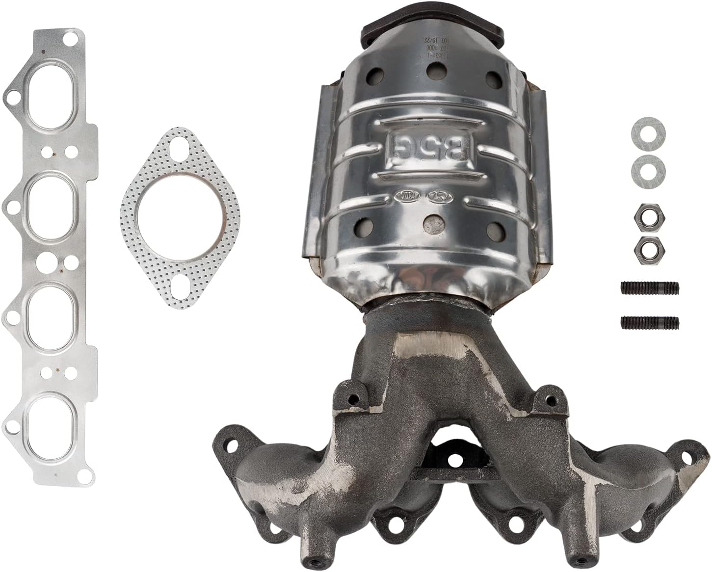 PHILTOP Convertidor catalítico directo compatible con Elan-tra, Tiburon 2004-2012, 2007-2008, Kia Spectra, Spectra, Spectra5, Soul 1 unidad 2L,