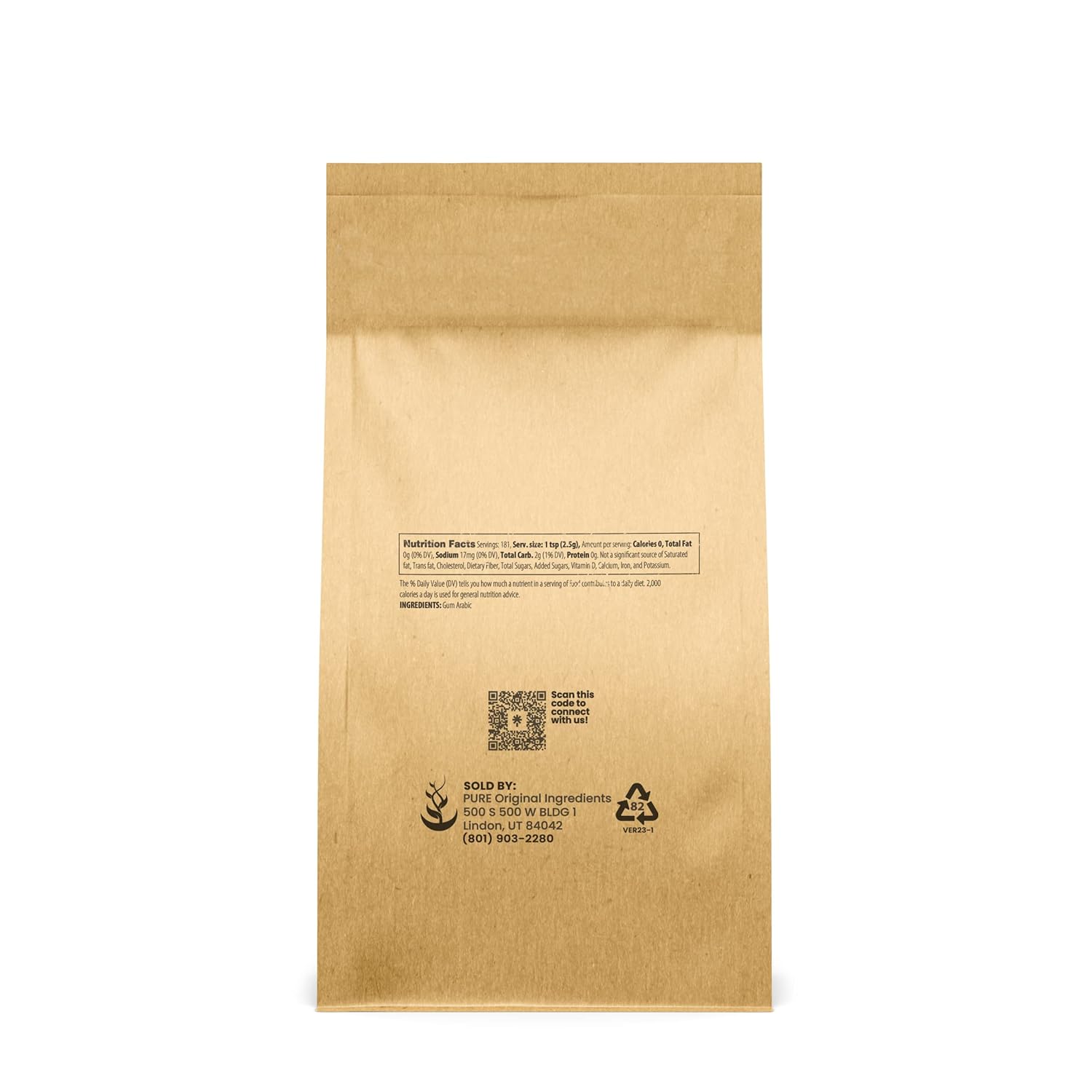 Pure Original Ingredients – Polvo de goma árabe (acacia) (1 libra) Ingrediente esencial para pinturas de acuarela, cócteles artesanales, glaseado