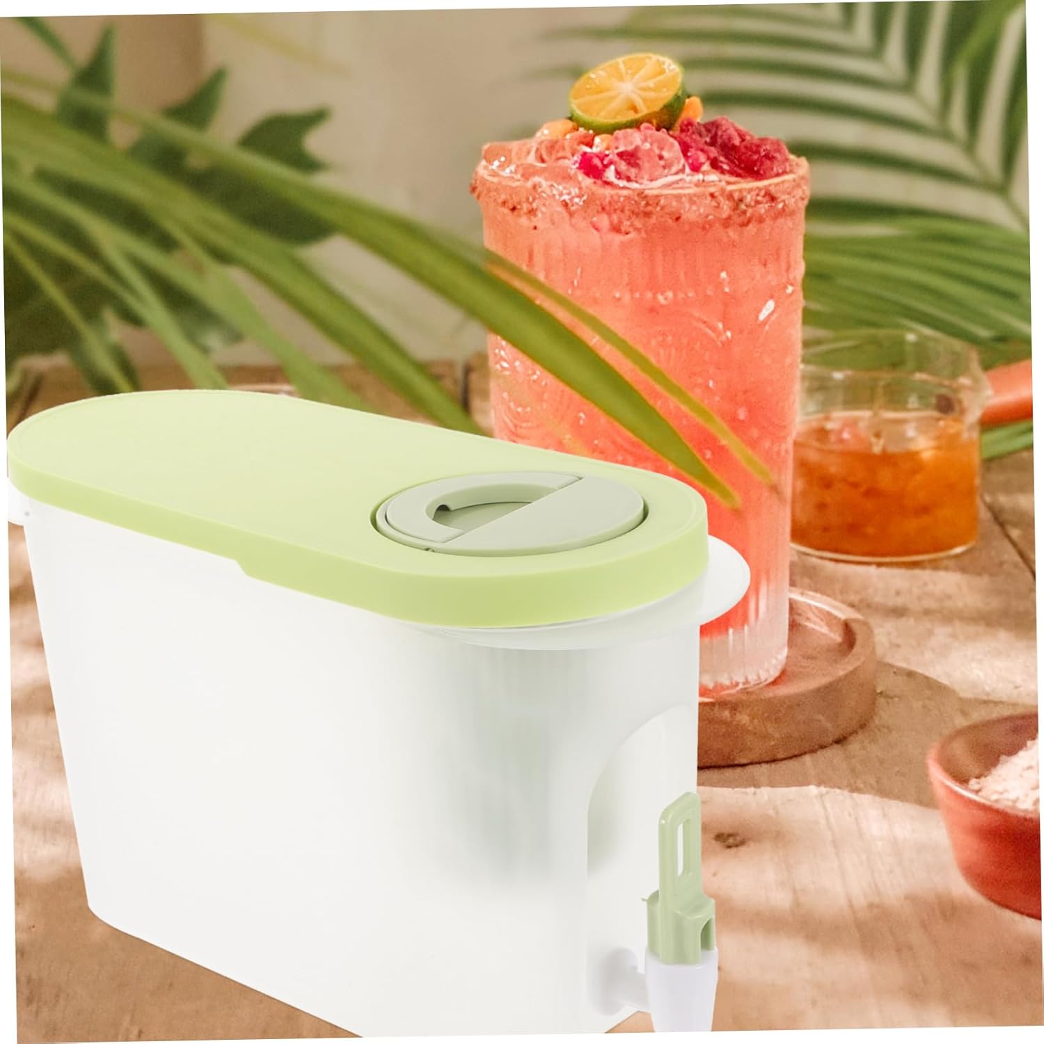 NOLITOY Botella de agua fría, dispensador de limonada, dispensador de agua para fiesta, botella de bebida, dispensador de bebidas frías, dispensador