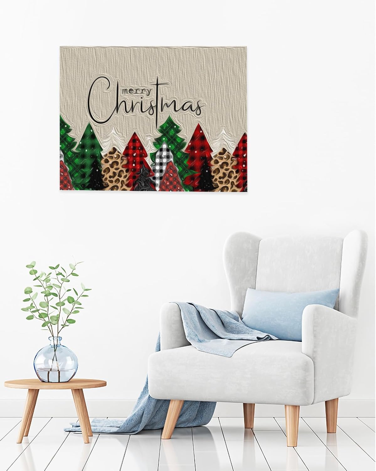 Pintura de Feliz Navidad por número y adultos principiantes, kit de pintura al óleo sobre lienzo con pinceles de pigmento acrílico, manualidades