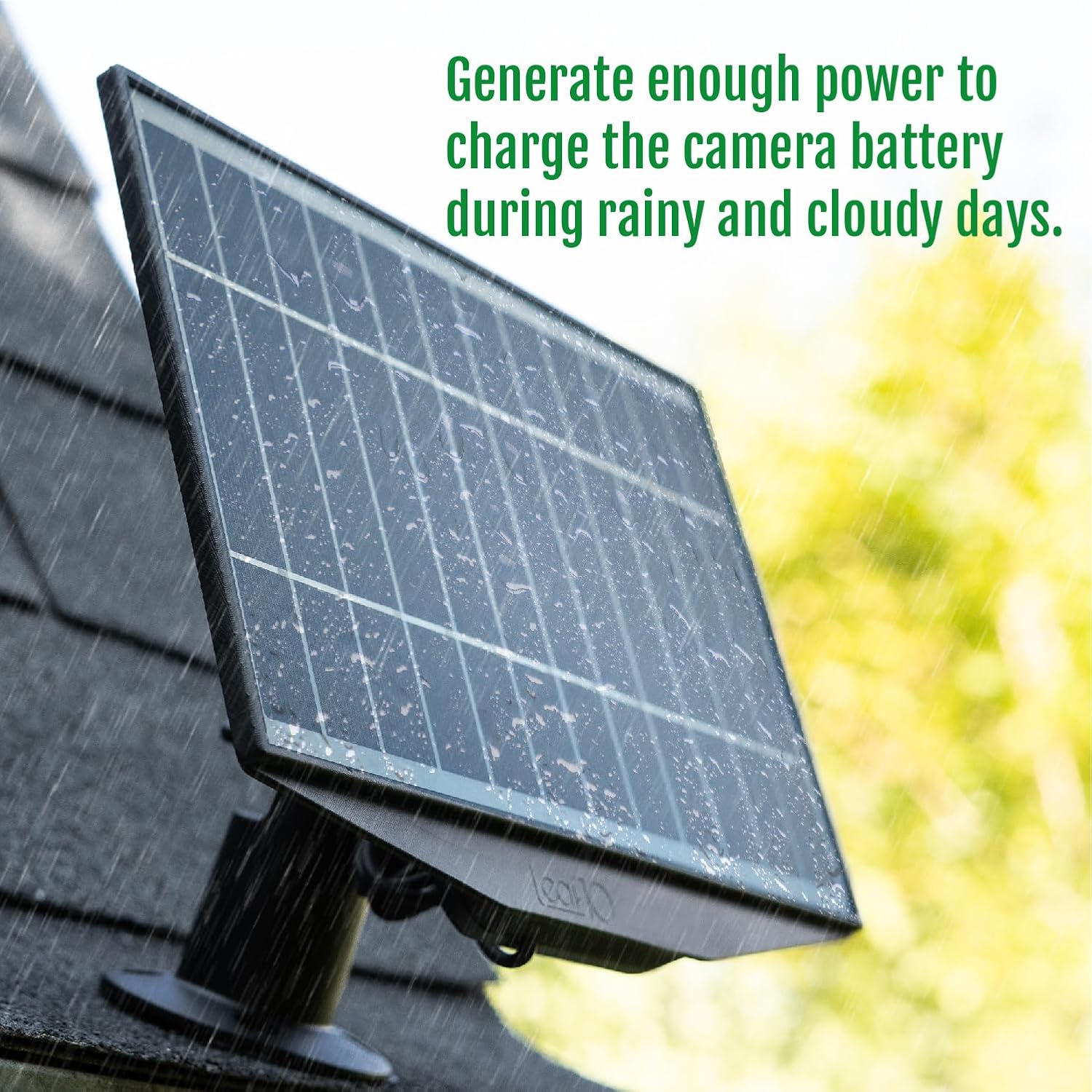 Leaf 10 Cargador de panel solar de 6 W compatible con reflector Arlo Pro 3, cámaras Pro 4 y Pro 5S para exteriores  Brazo de extensión de montaje