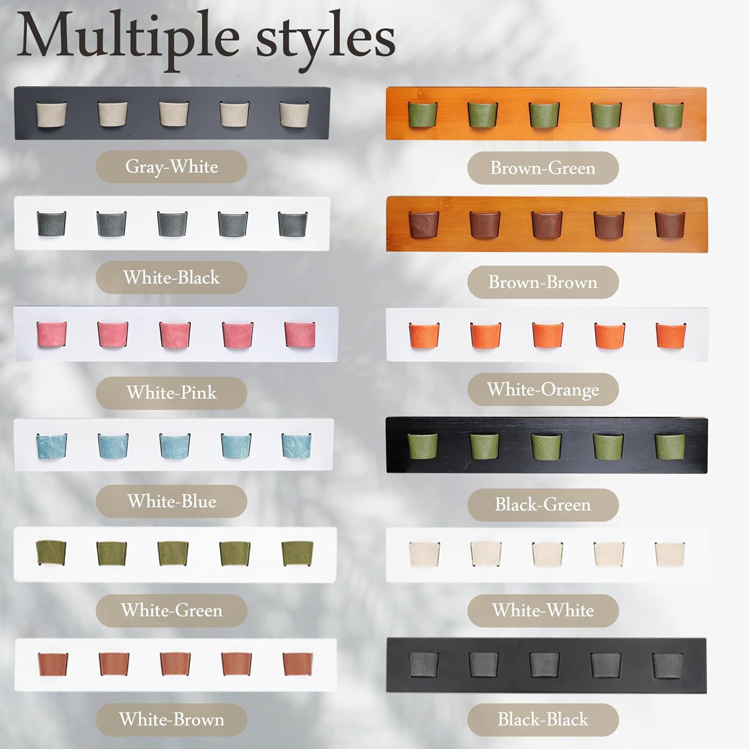 ACOCOFE Organizador de lentes de sol para montaje en pared, soporte de almacenamiento de anteojos de madera, estante para múltiples gafas para