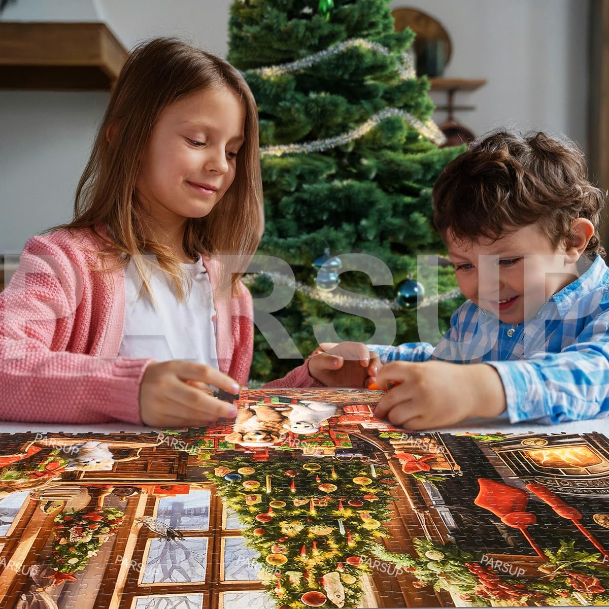 Rompecabezas de Navidad 2023, rompecabezas de vacaciones para adultos y niños, 1000 piezas de rompecabezas de Navidad, juegos educativos de Navidad,