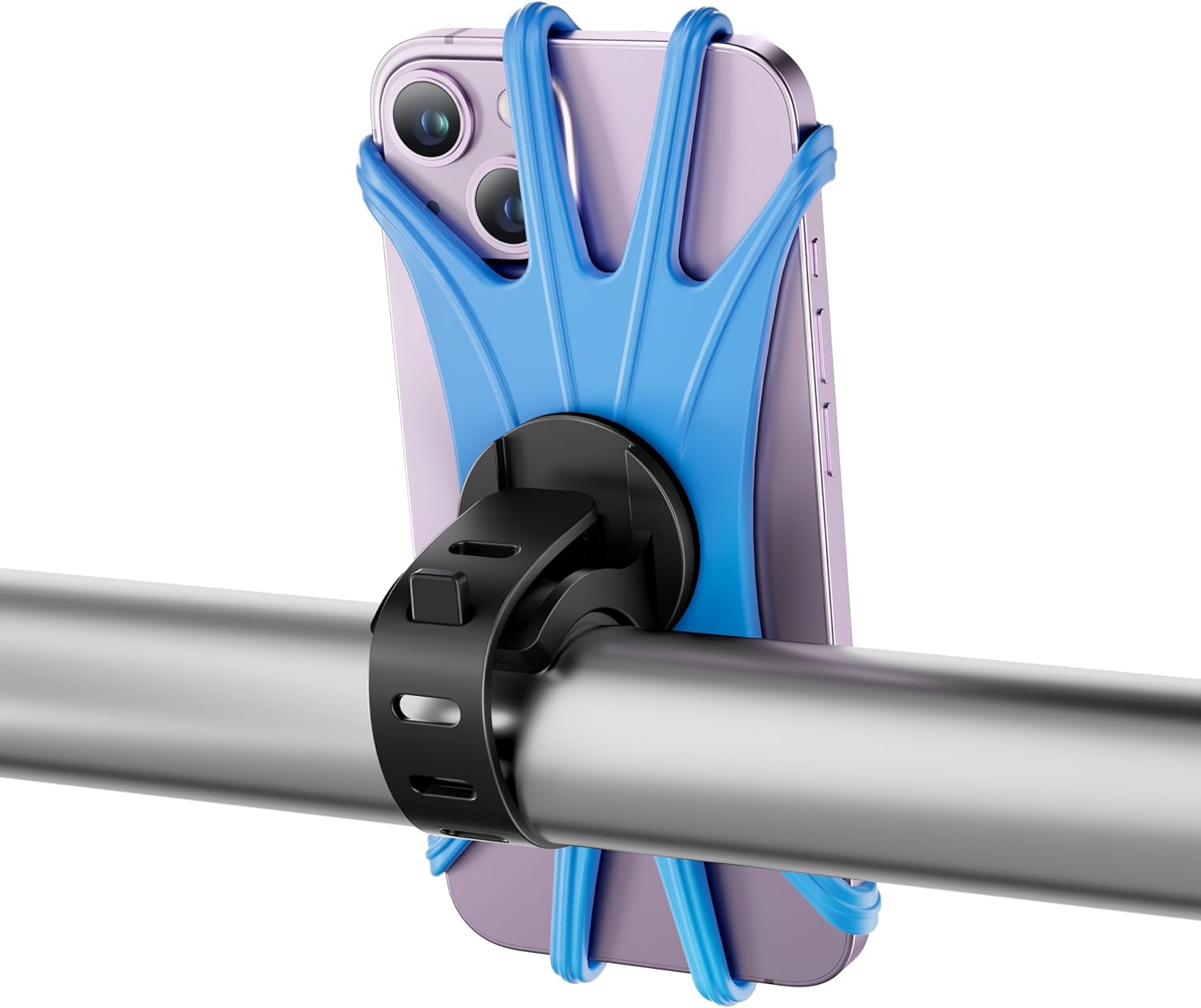 VUP Soporte de teléfono para bicicleta, soporte universal para teléfono celular de bicicleta, giratorio de 360, soporte de teléfono de silicona para