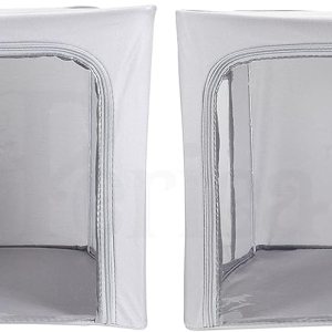 Periea Cajas de almacenamiento de tela Oxford con marco de acero, debajo de la cama o en el armario, paquete de 2 organizadores grandes (gris) Periea Cajas de almacenamiento de tela Oxford con marco de acero, debajo de la cama o en el armario, paquete de 2 organizadores grandes (gris)
