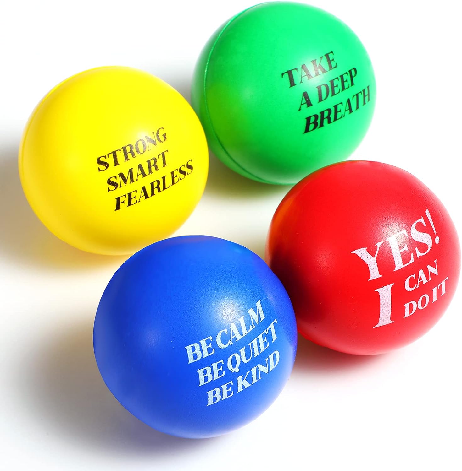 100 bolas motivacionales para el estrés, bolas de espuma coloridas, bolas inspiradoras para aliviar el estrés, citas, paquete de bolas pequeñas para