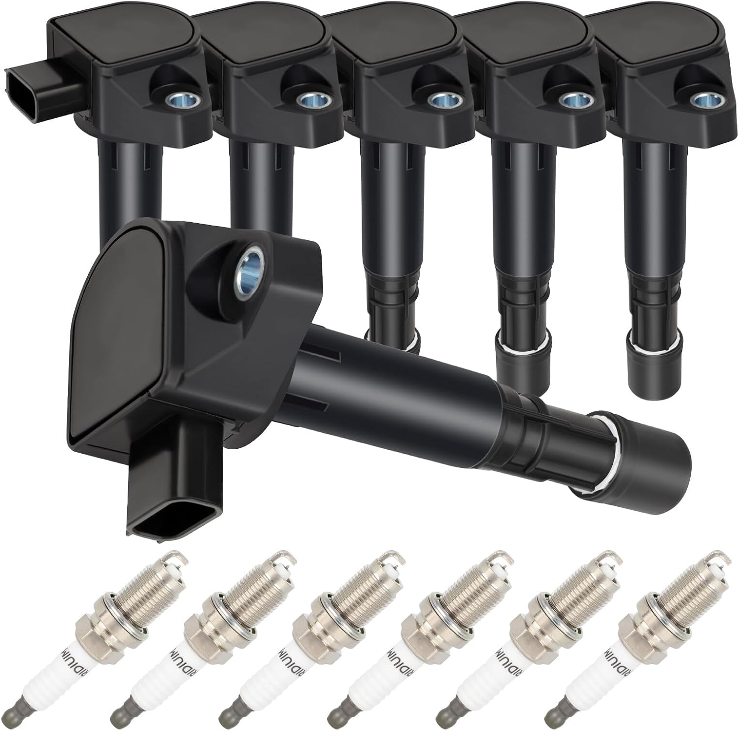 ECCPP UF413 6 bobinas de encendido con 6 bujías de iridio para Honda para Ford para Ford para Ford para Acura1 para Saturn Civic Pilot Ridgeline MDX