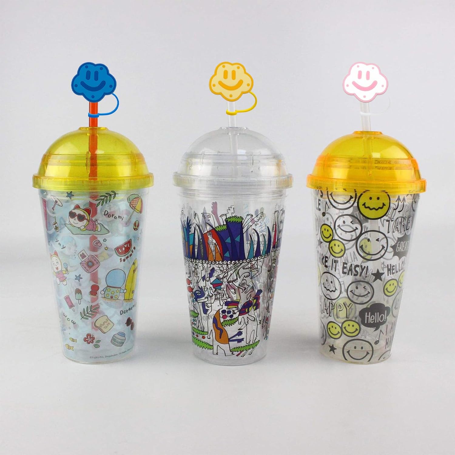4 fundas de popote de silicona, reutilizables, para pajilla, lindo gorro de paja animado para adorno de paja Stanley de 0.39 pulgadas (39)