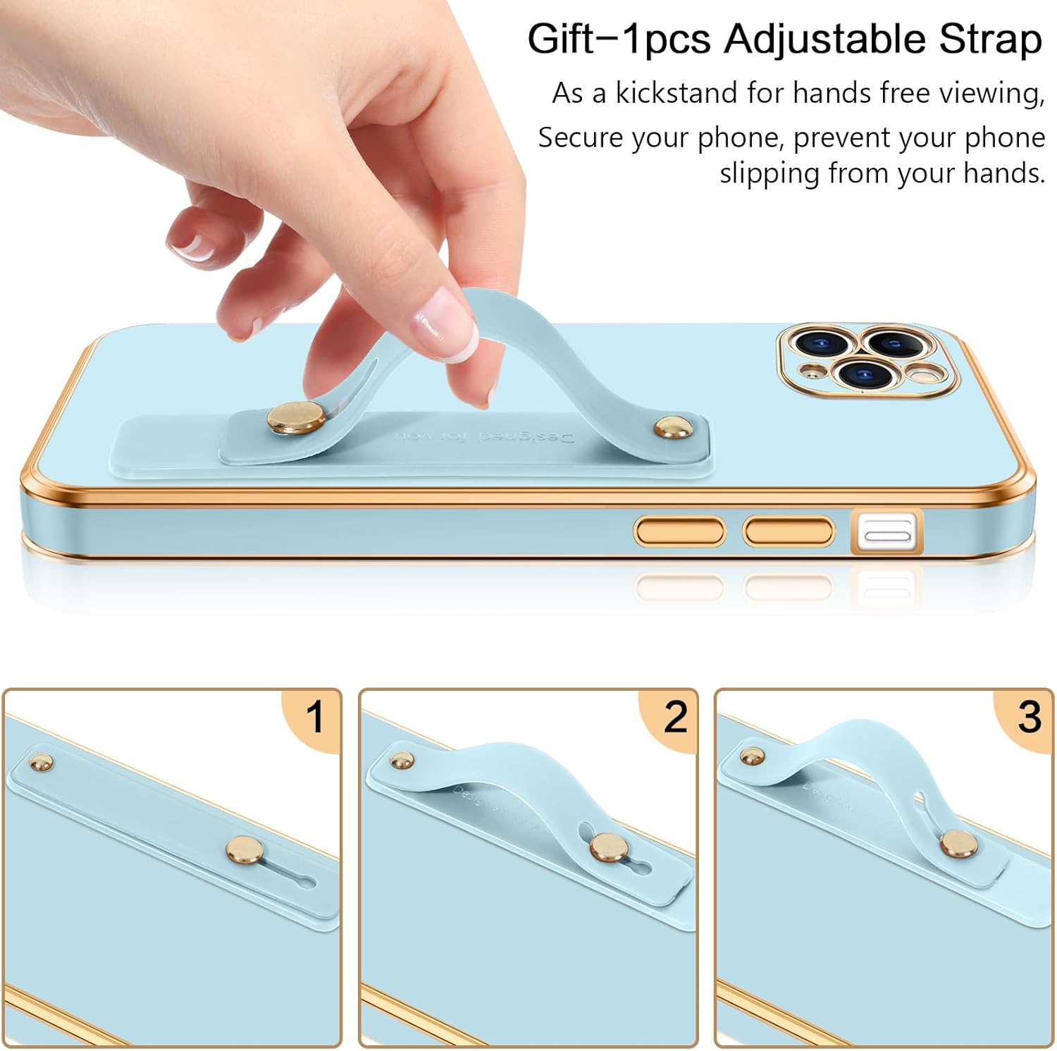 VENINGO Funda para iPhone 11 Pro Max, funda protectora para iPhone 11 Pro Max, ajuste delgado, suave con pulsera ajustable, resistente a los