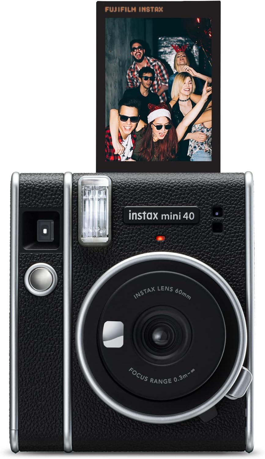 Fujifilm Paquete de cámara instantánea Instax Mini 40 con película de 20 exposiciones y paquete doble