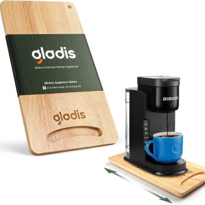 Bandeja deslizante para electrodomésticos de cocina, madera de goma de alta calidad mejorada Gladis deslizante para encimera debajo de los Bandeja deslizante para electrodomésticos de cocina, madera de goma de alta calidad mejorada Gladis deslizante para encimera debajo de los