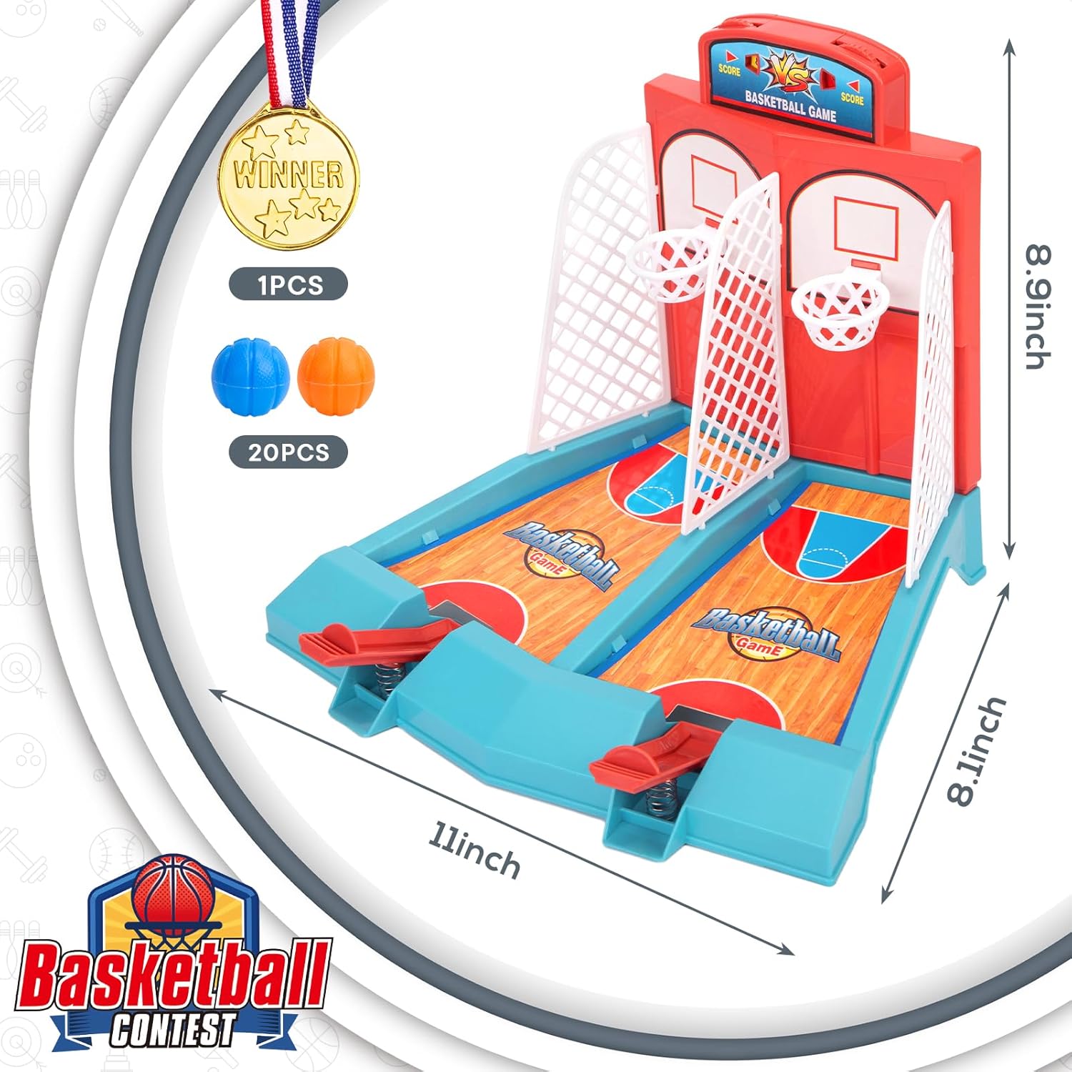 LovesTown Juego de baloncesto de mesa, juego de tiro de baloncesto, juego de baloncesto de escritorio para adultos, oficina, alivio del estrés,