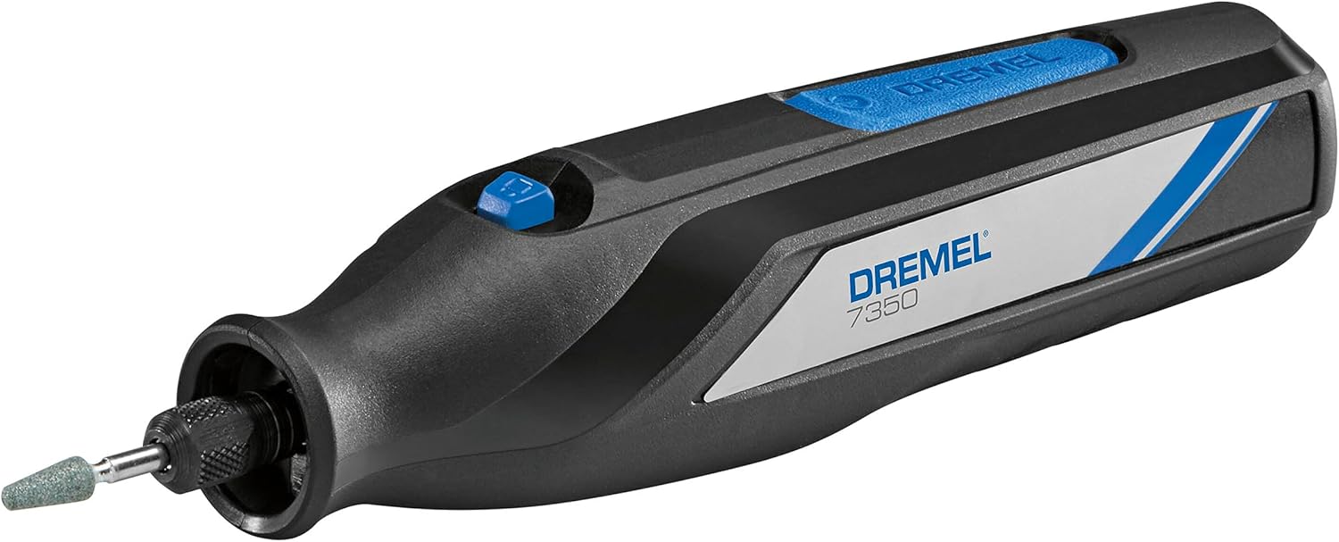 Dremel 7350-5 Kit de herramientas rotativas inalámbricas, incluye batería de iones de litio de 4 V y 5 accesorios de herramientas rotativas, ideal