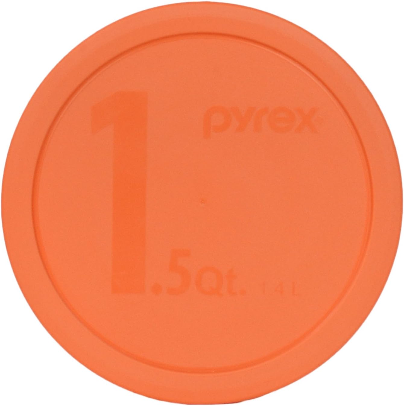 Pyrex 323-PC 1.5qt tapa de plástico naranja para almacenamiento de alimentos, fabricada en Estados Unidos, paquete de 2