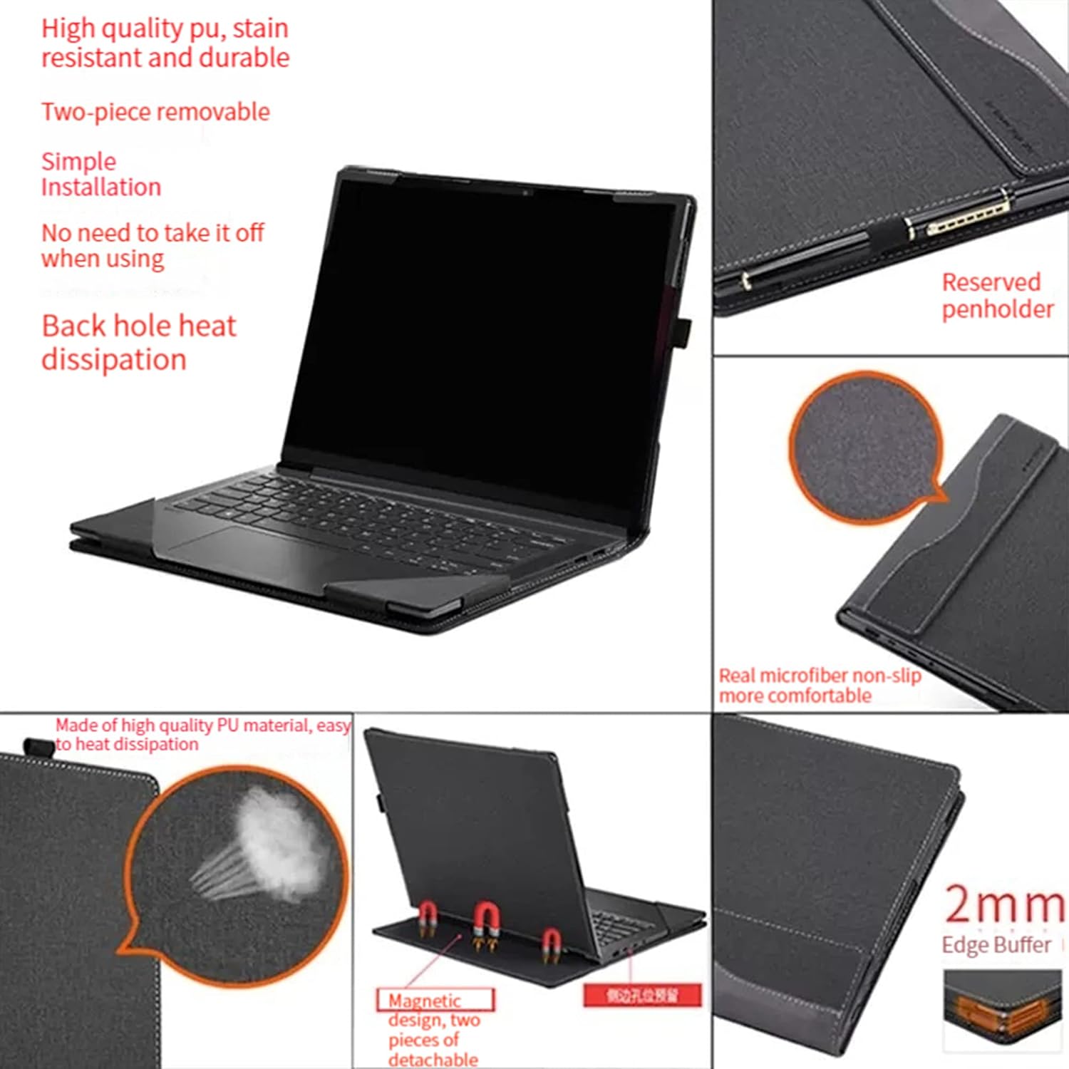 WODBAO Funda para portátil Samsung Galaxy Book3 Pro funda Galaxy Book3 ultra16 a prueba de caídas para computadora de negocios Funda de cuero Shell