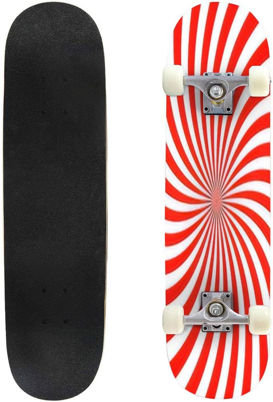 Patinetas sin costuras para principiantes, 31 x 8 pulgadas, de arce, doble patada, cóncavas, monopatines completos al aire libre para adultos,