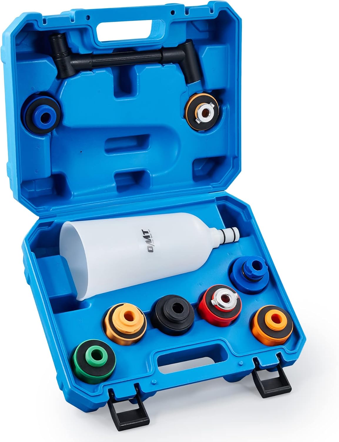 Orion Motor Tech Juego de embudo de aceite de motor, embudo de 2 cuartos de galón para uso automotriz con extensión flexible y 8 adaptadores