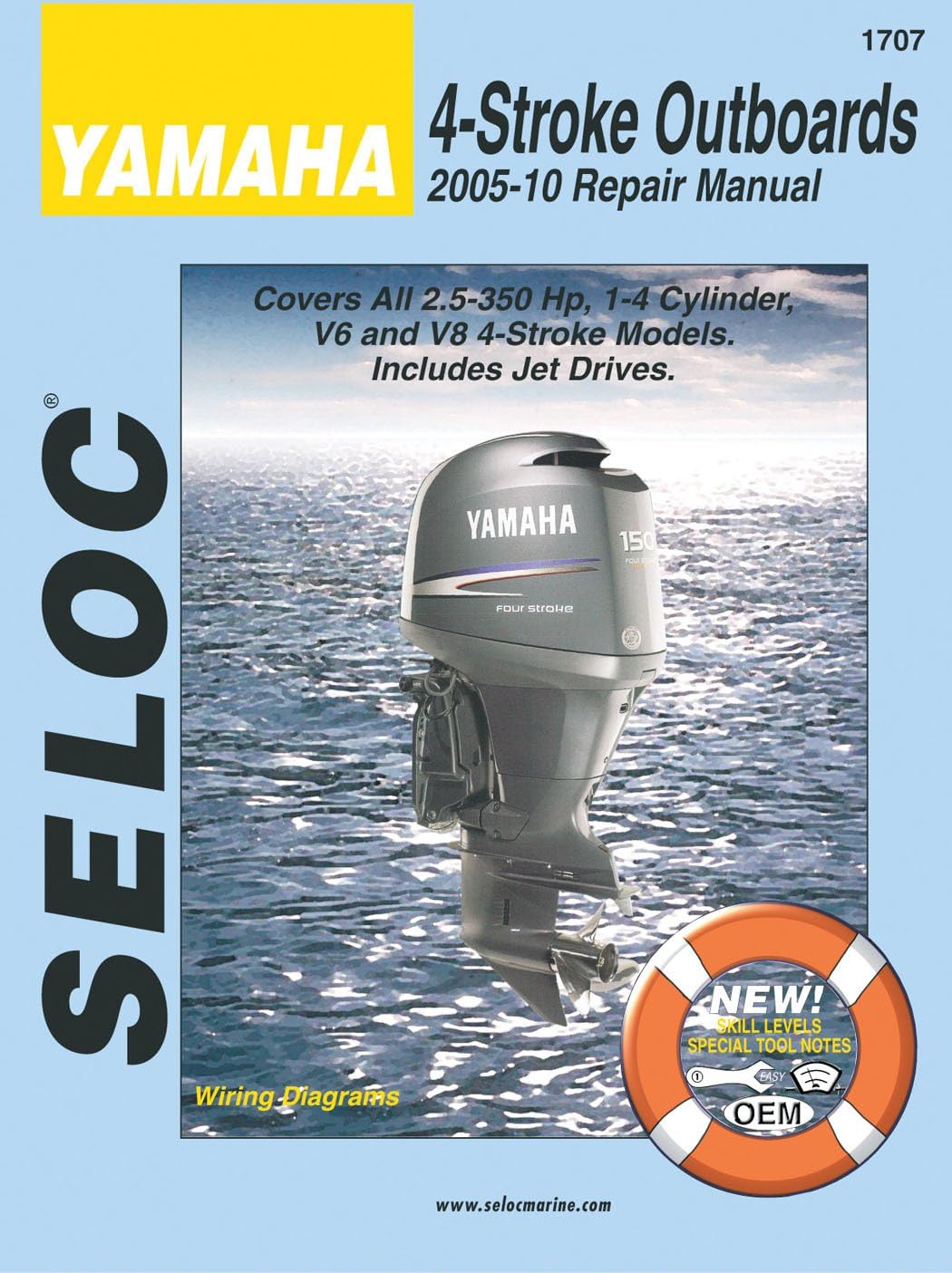 Sierra 18-01707 Yamaha Manual de reparación de fueraborda de 4 tiempos (2005-2010)