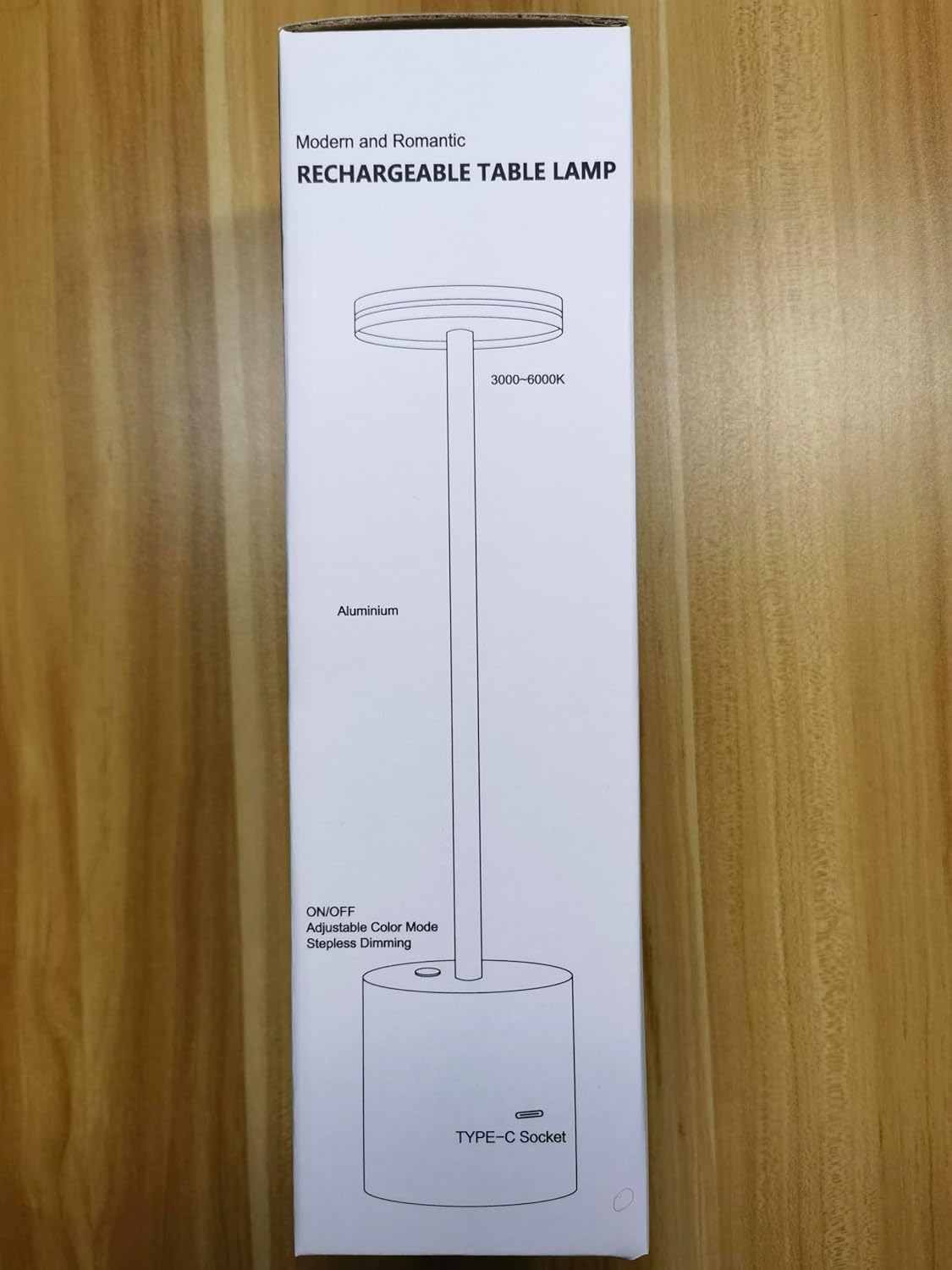 Hapfish Lámpara de mesa inalámbrica, portátil de 5000 mAh para exteriores, lámparas de mesa alimentadas por batería, metal, regulables, bombillas
