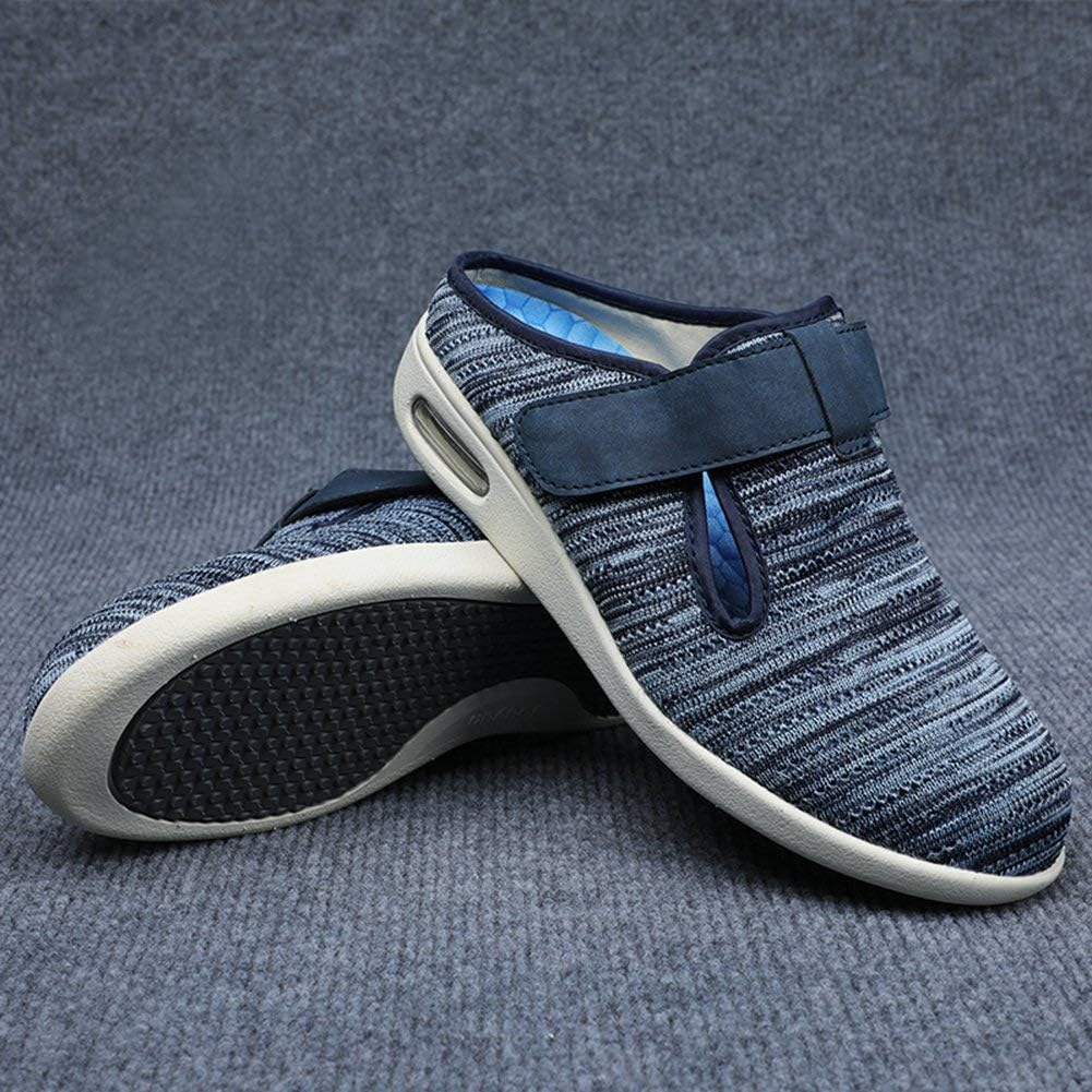 Pantuflas diabéticas para mujer, extra anchas, zapatos para caminar con cierres ajustables para edema diabético, fascitis plantar, juanetes,