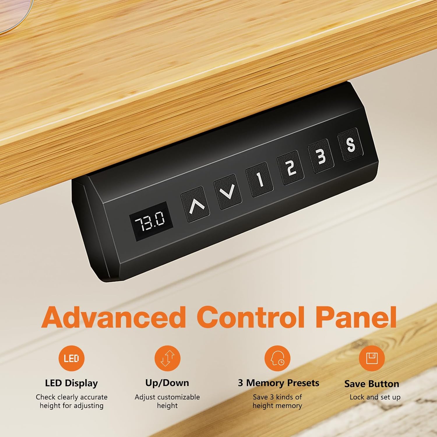 Sweetcrispy Escritorio de pie de altura ajustable, escritorio eléctrico de 40 pulgadas para oficina en casa, mesa de trabajo moderna para