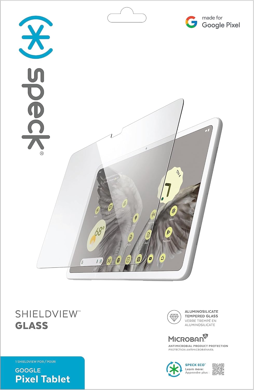Speck ShieldView Glass – Protector de pantalla para tablet Google Pixel (transparente)