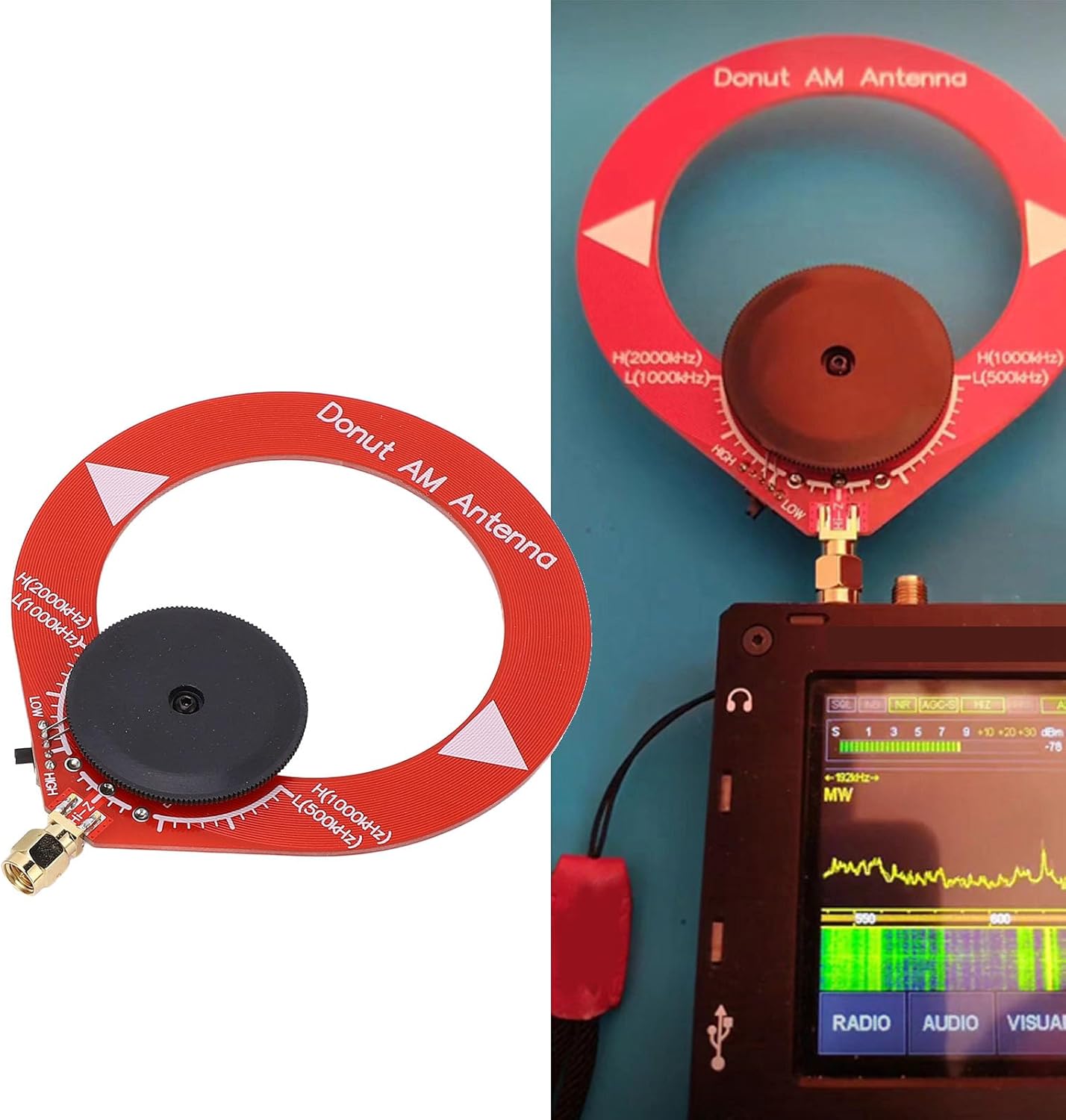 Mini antena AM Donut para recepción de radio AM MW mejorada