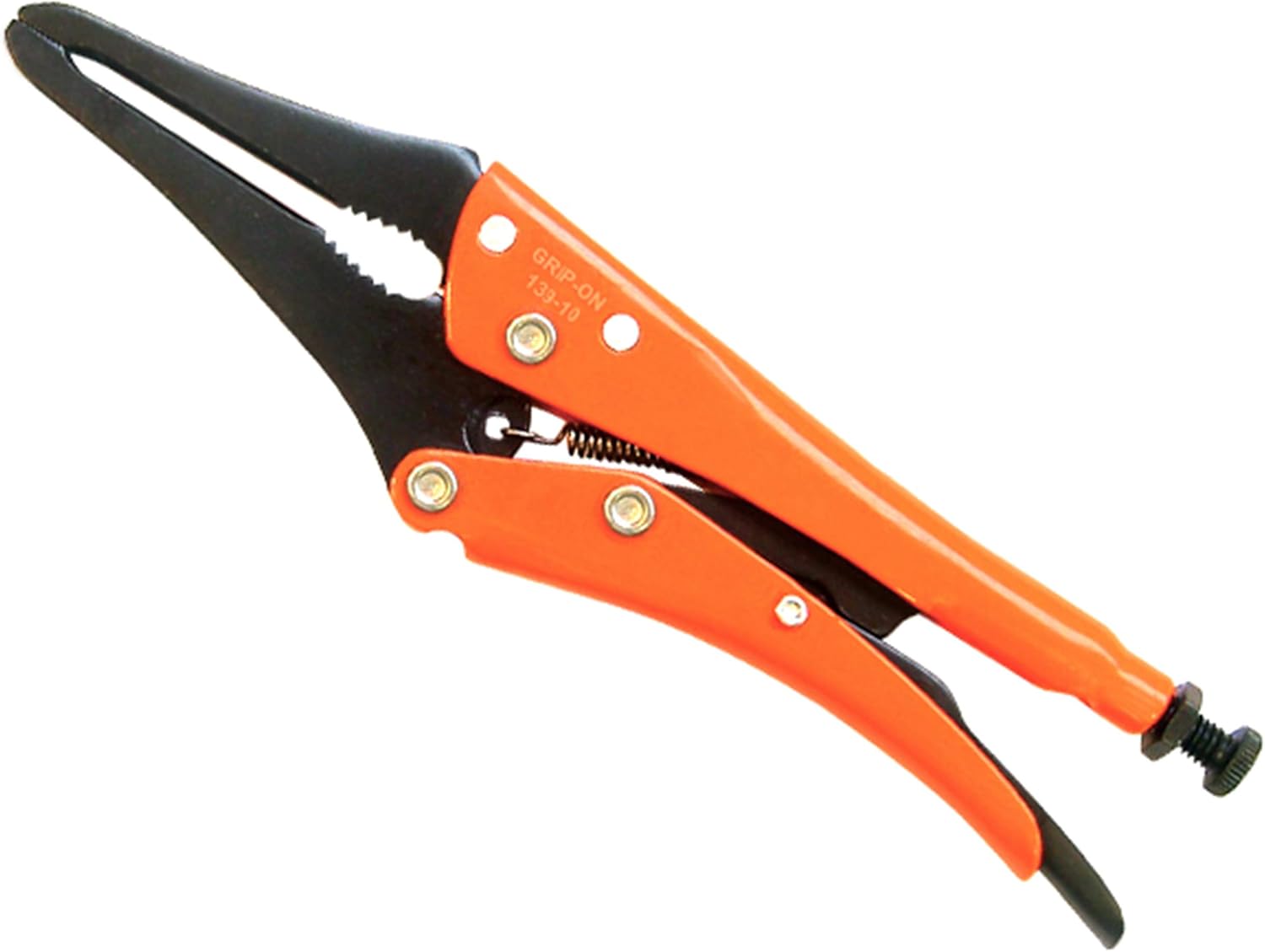 Grip-On 139-10 Alicates de bloqueo de abrazadera de manguera de 10 pulgadas en epoxi naranja