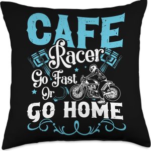 Vintage Cafe Racer Shirts & Cafe Motorcycle Gifts Fast Or Go Home-Vintage Cafe Racer Throw Pillow, 18×18, Multicolor Vintage Cafe Racer Shirts & Cafe Motorcycle Gifts Fast Or Go Home-Vintage Cafe Racer Throw Pillow, 18×18, Multicolor
