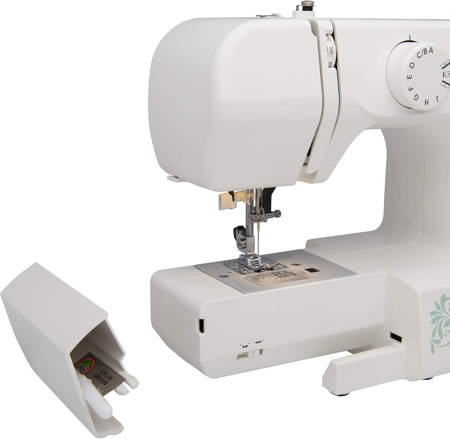 Elnita Máquina de coser mecánica EM16 con 16 puntadas y brazo libre convertible