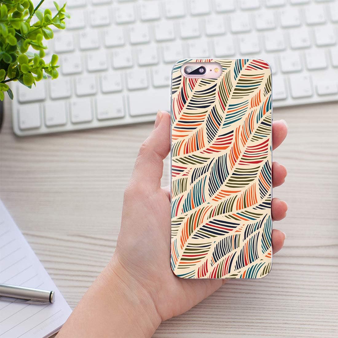 AKORAVO – Funda para iPhone 8 Plus, iPhone 7 Plus para mujeres, hombres y niñas, a prueba de golpes, antiarañazos, delgada, suave, funda protectora