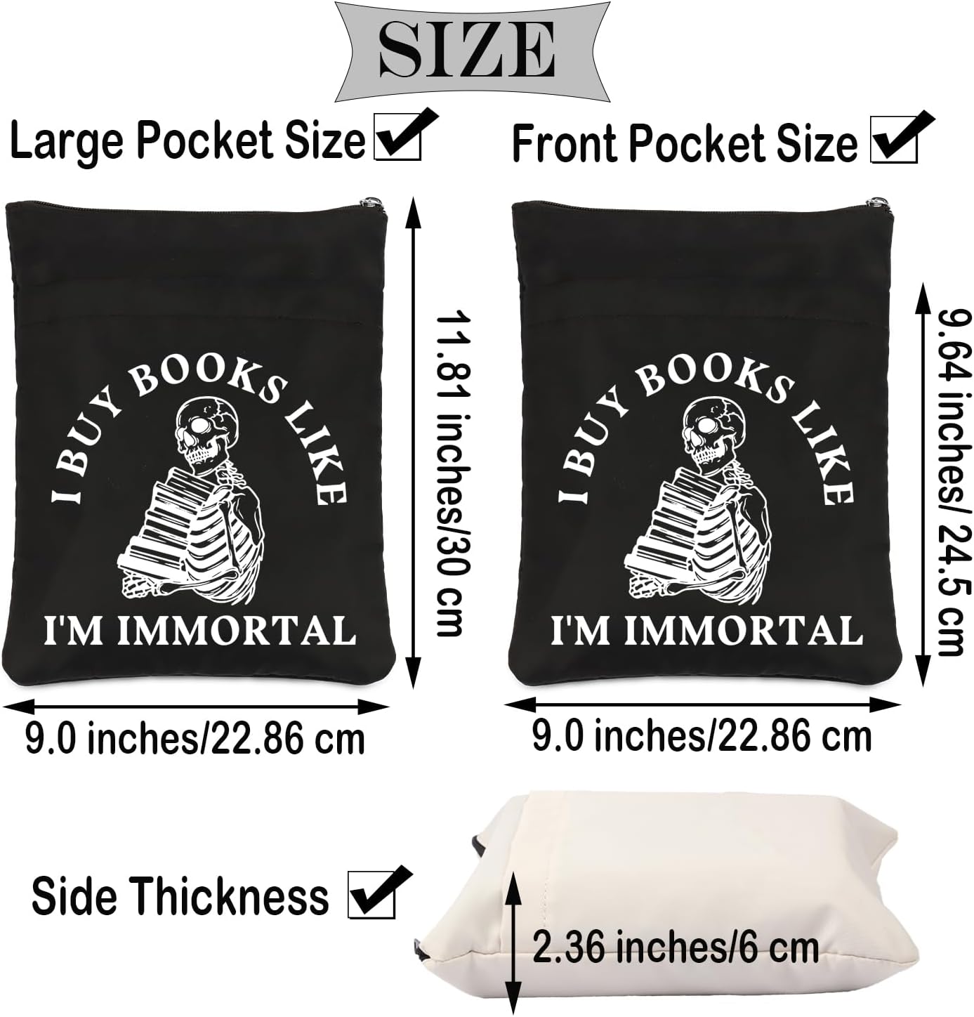 BDPWSS Regalos para lectores de romance oscuro I Buy Books Like I’m Immortal Funny Bookish Gift for Reader Teacher Librarian Booktok Merch (Comprar
