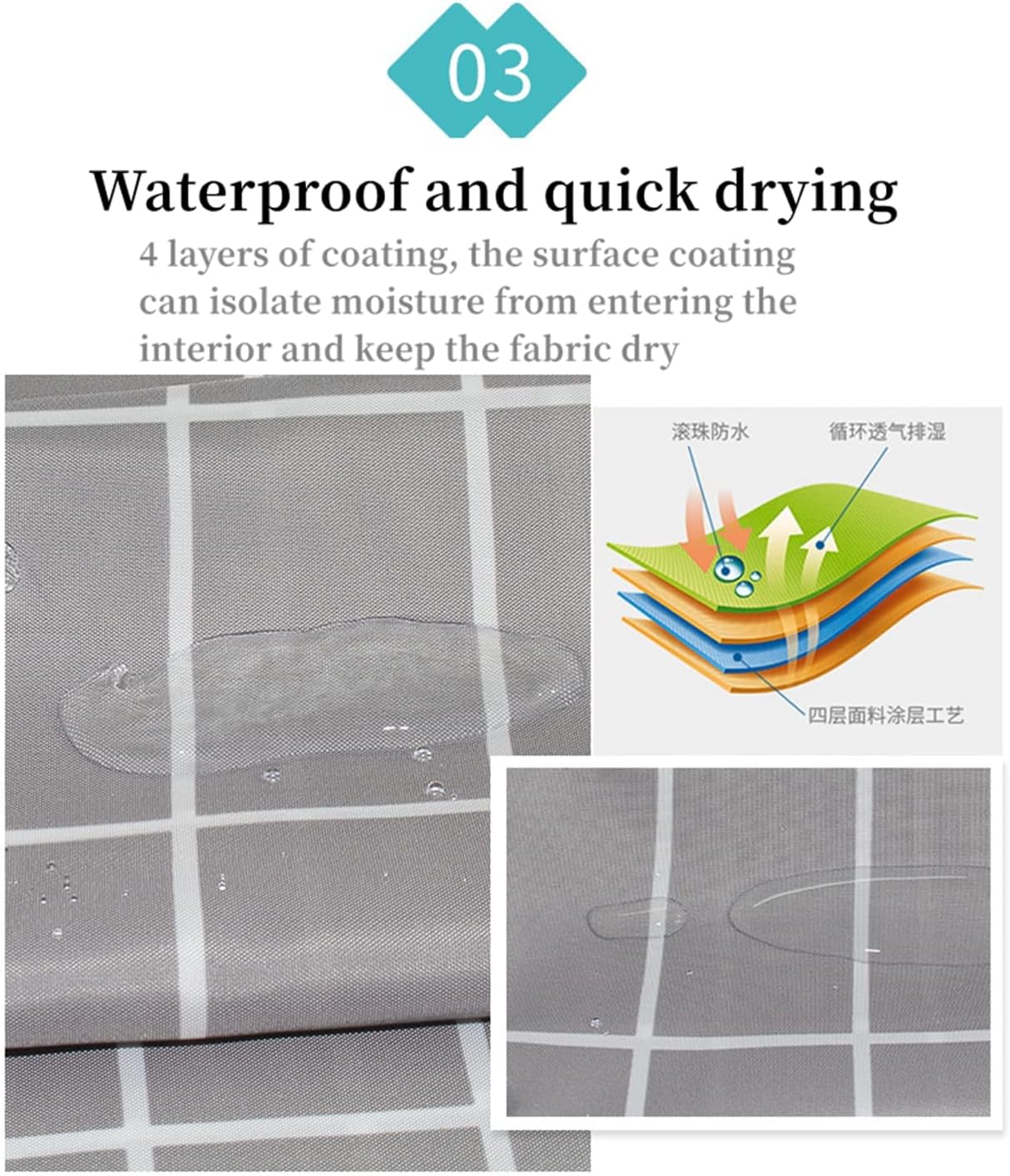 Cortinas de ducha para baño, de tela de poliéster, con peso, impermeable, lavable, color gris, juego de cortinas de ducha con ojales y 12 ganchos,
