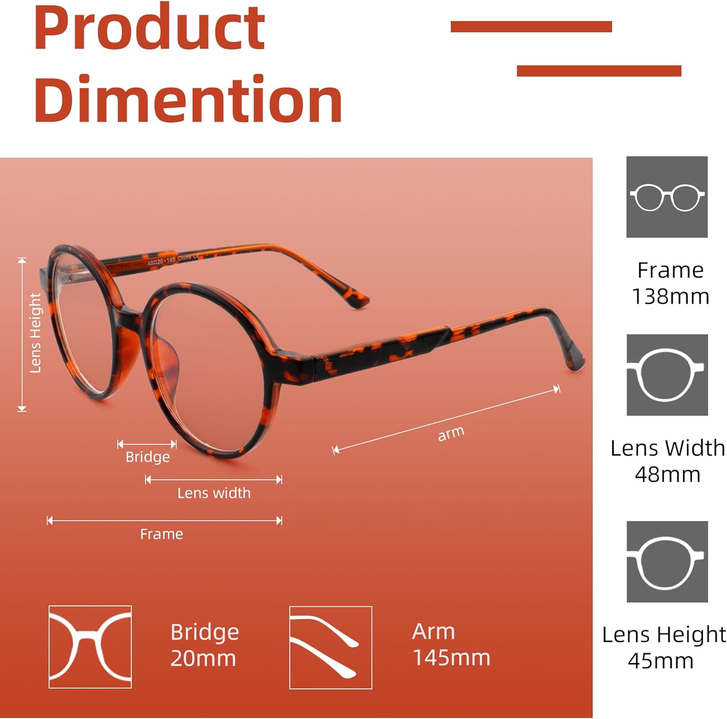 Gafas redondas de bloqueo de luz azul para hombres y mujeres, marco de gafas ópticas, lentes transparentes sin presripción