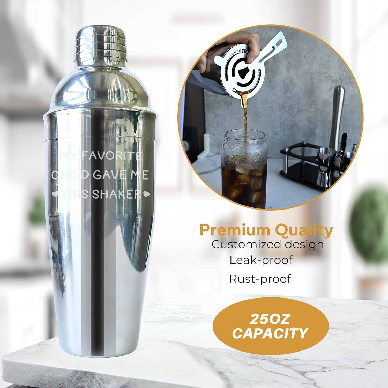 Regalos para hermana, kit de camarero, juego de coctelera de 12 piezas con soporte, grandes accesorios de bar para bebidas mixtas, hogar, bar,
