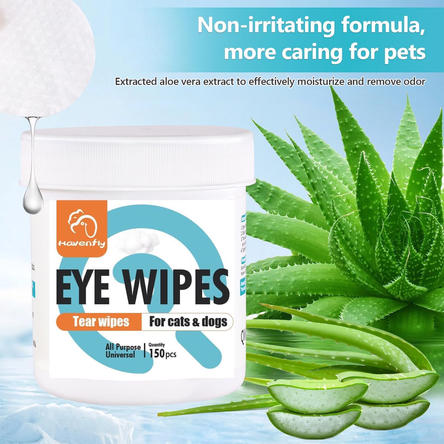 Toallitas para mascotas para gatos y perros, toallitas de aseo para ojos, patas, orejas, nariz, toallitas quitamanchas suaves sin perfume para