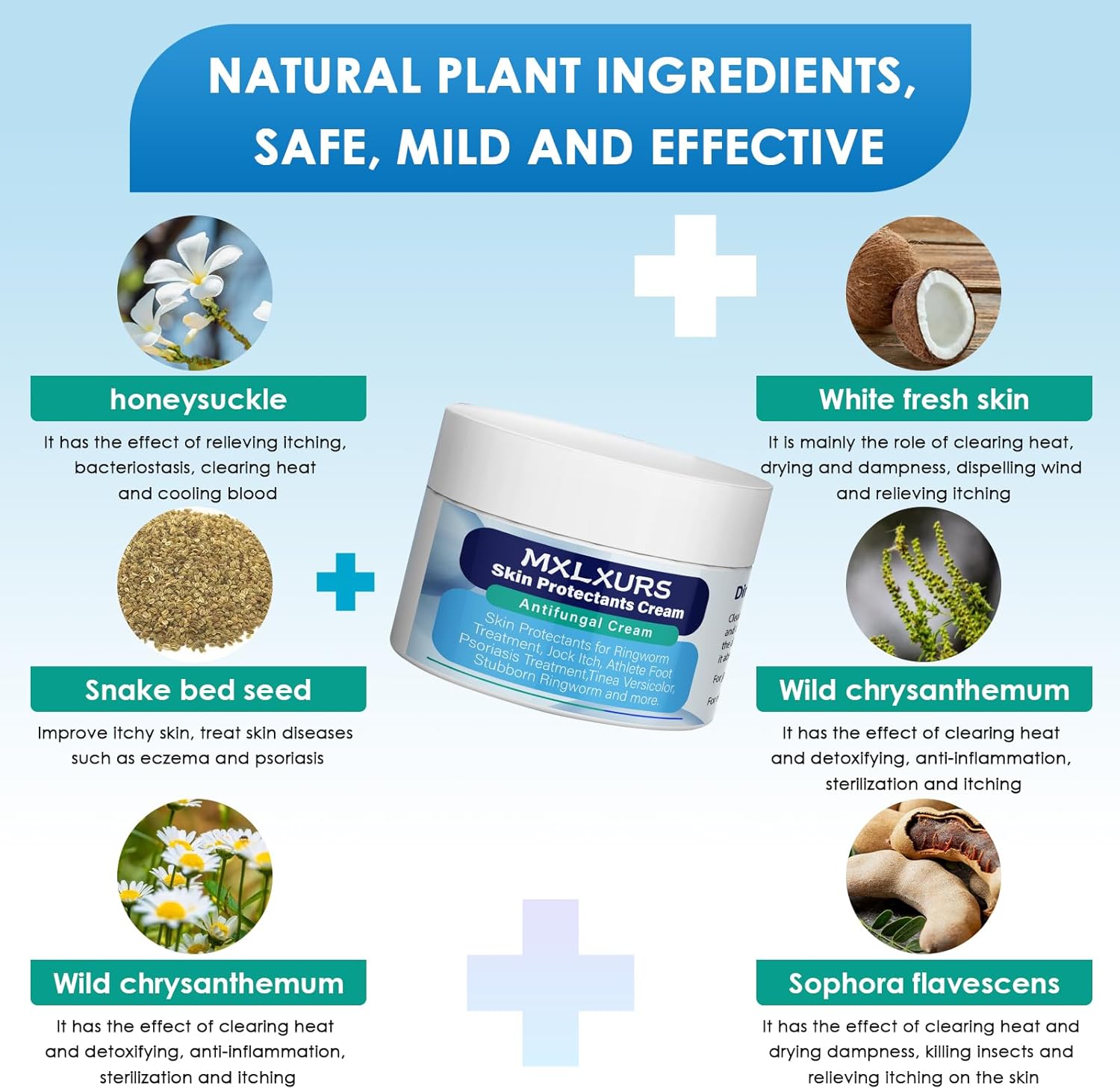 MXLXURS Cremas protectoras para la piel, crema antifúngica de 3.53 onzas para el tratamiento de la tiña, picor fornido, pie de atleta, tratamiento