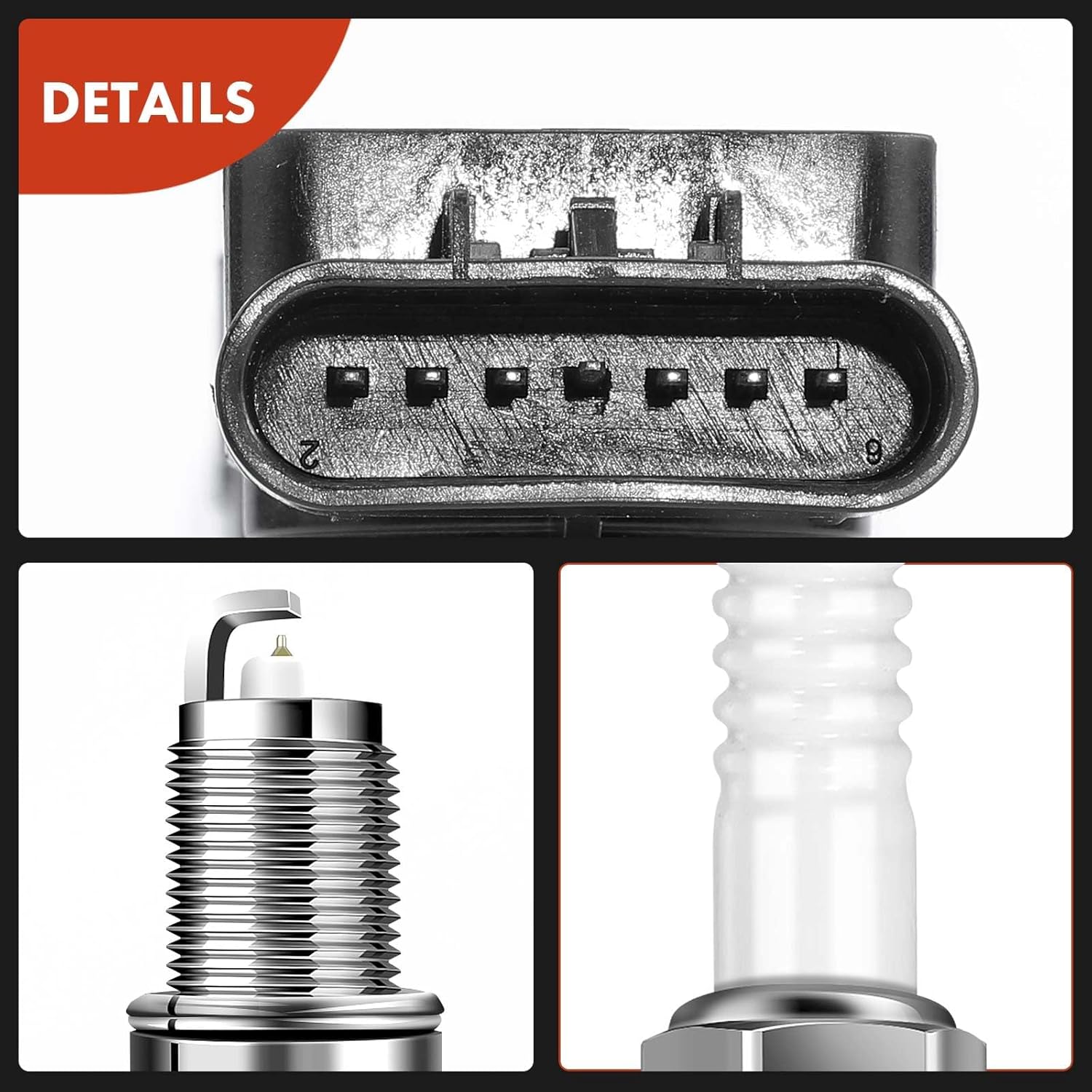 A-Premium 1 paquete de bobina de encendido y 4 bujías de iridio compatibles con Chevrolet Aveo 2009-2011, Aveo5 2009-2011 y Suzuki Suzuki+ 2009 y