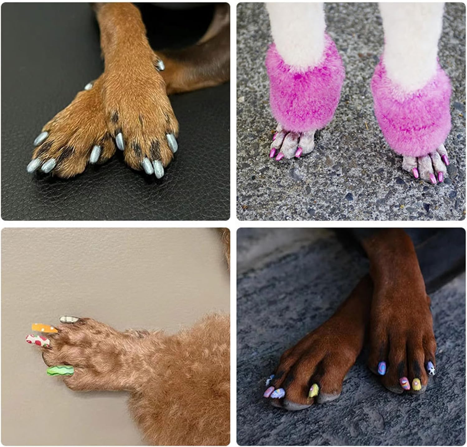 12 Pcs Dog Nail Polish Set 12 Colors Quick Dry Water Based Easy to Remove, 141*11mm