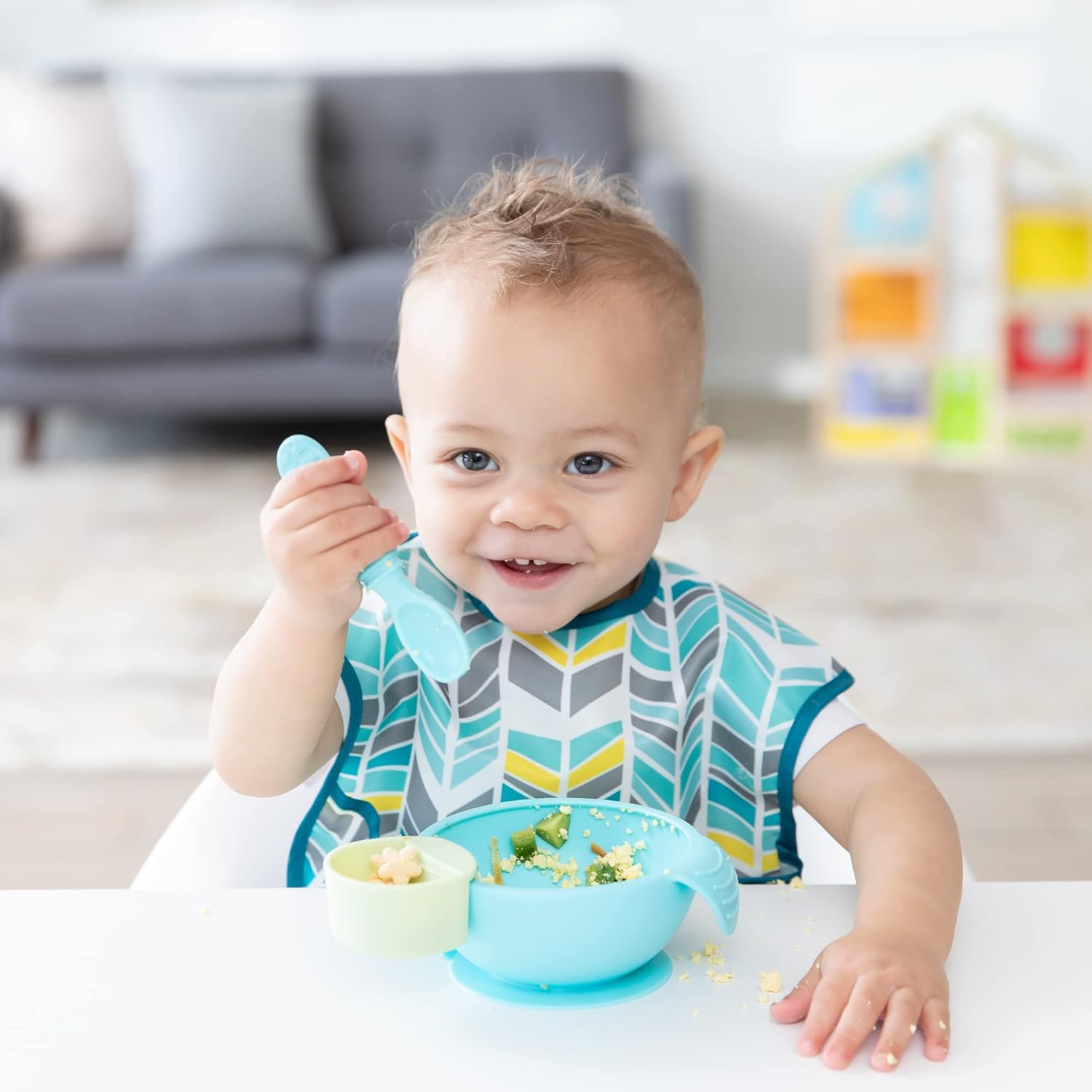 Bumkins Baberos para niña o niño, SuperBib para bebés y niños pequeños de 6 a 24 meses, esenciales imprescindibles para comer, alimentar,