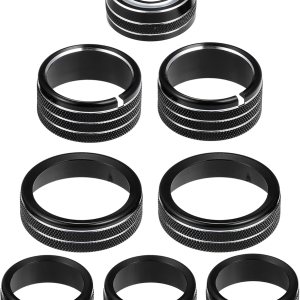 Calcomanías para pomos de aire acondicionado de automóvil, para interruptor de radio de CA, para Chevrolet Colorado 2014-2022, color negro (juego de Calcomanías para pomos de aire acondicionado de automóvil, para interruptor de radio de CA, para Chevrolet Colorado 2014-2022, color negro (juego de