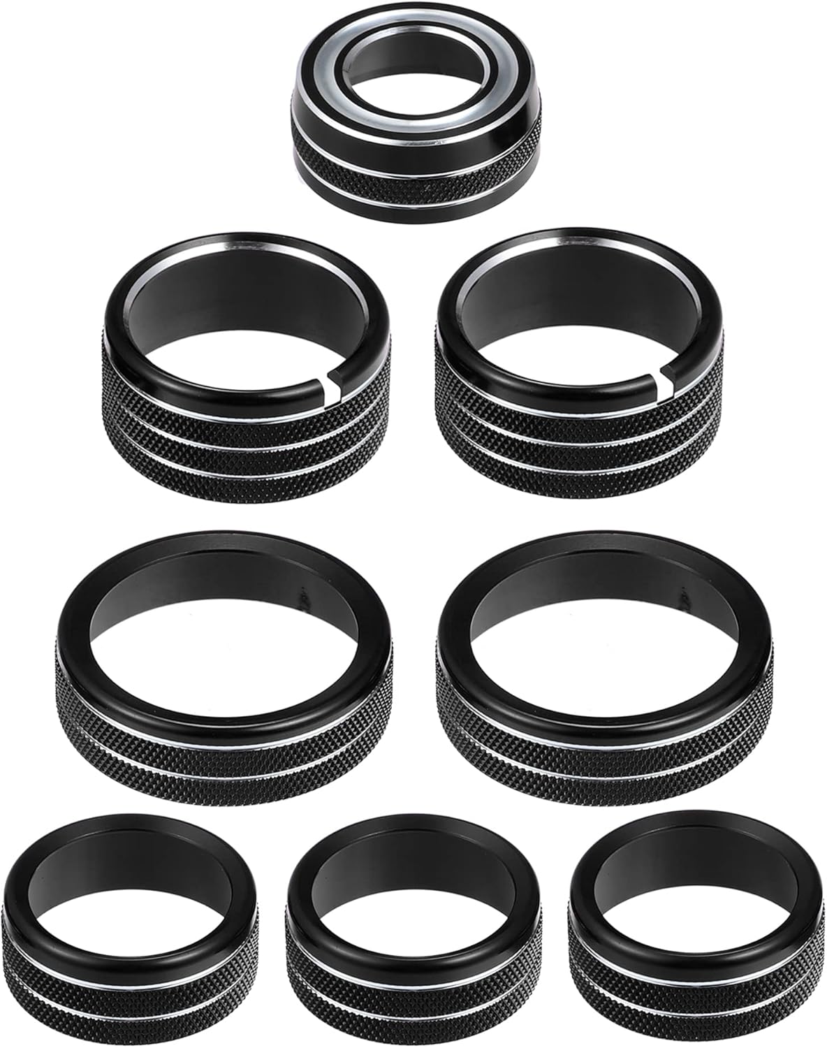 Calcomanías para pomos de aire acondicionado de automóvil, para interruptor de radio de CA, para Chevrolet Colorado 2014-2022, color negro (juego de