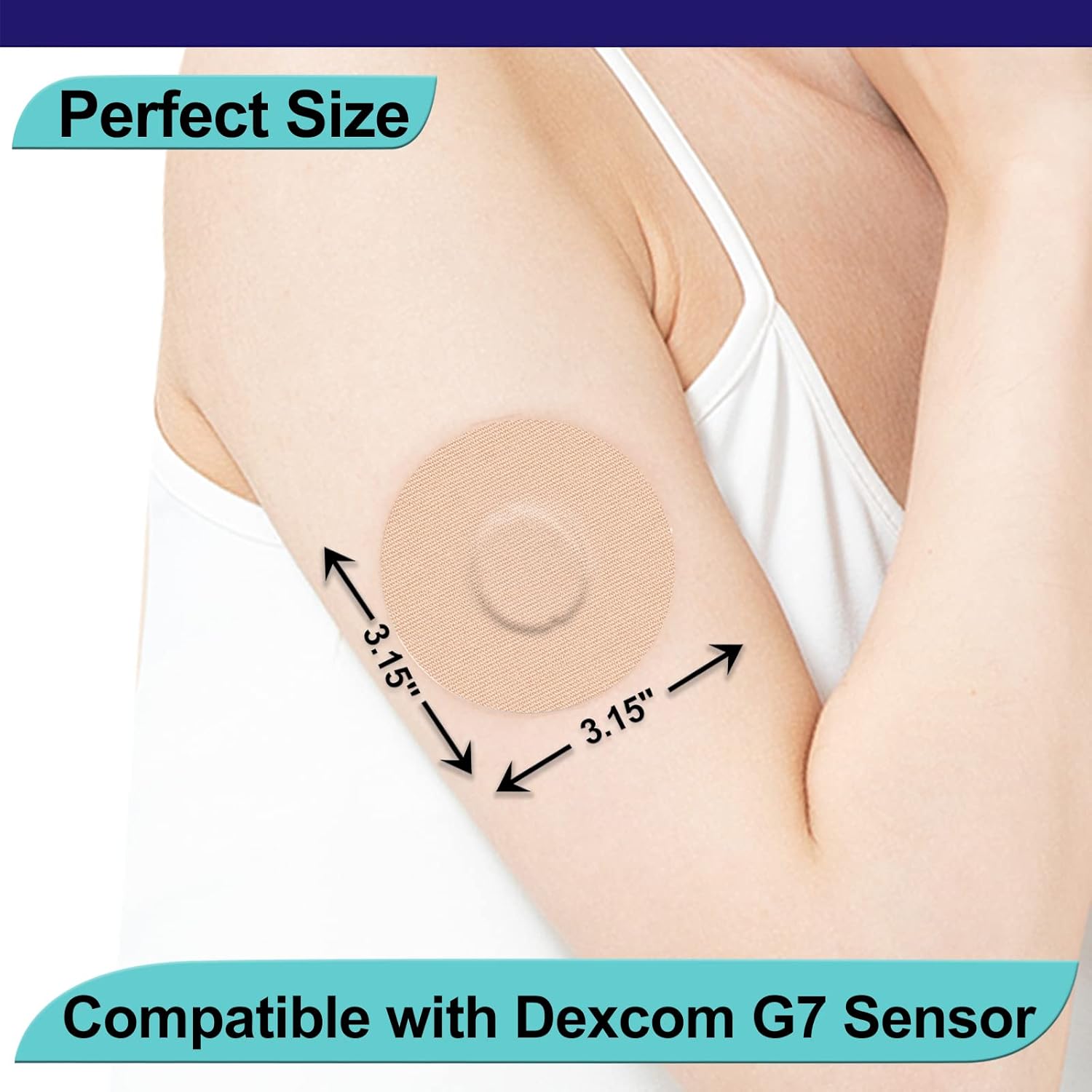 Parches adhesivos G7, paquete de 20 cubiertas completas impermeables, flexibles y transpirables para Dexcom G7, parche de superposición sin látex